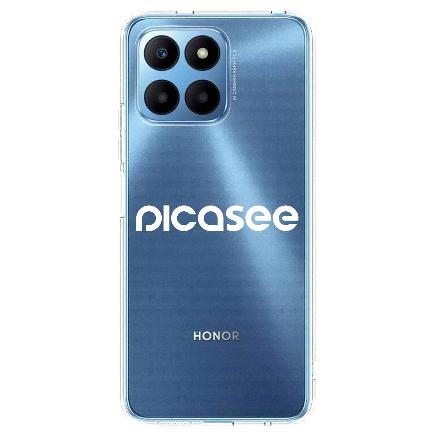 Picasee silikonowe przeźroczyste etui na Honor 70 Lite - Picasee - new logo - white