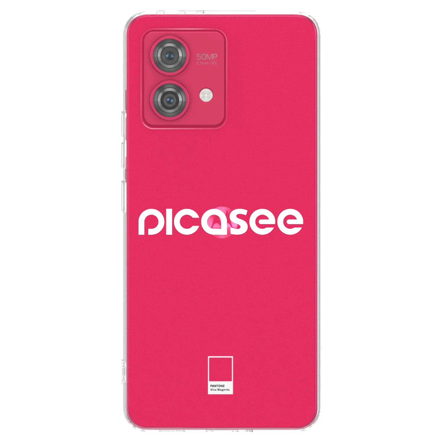 Picasee silikonowe przeźroczyste etui na Motorola Moto G84 5G - Picasee - new logo - white