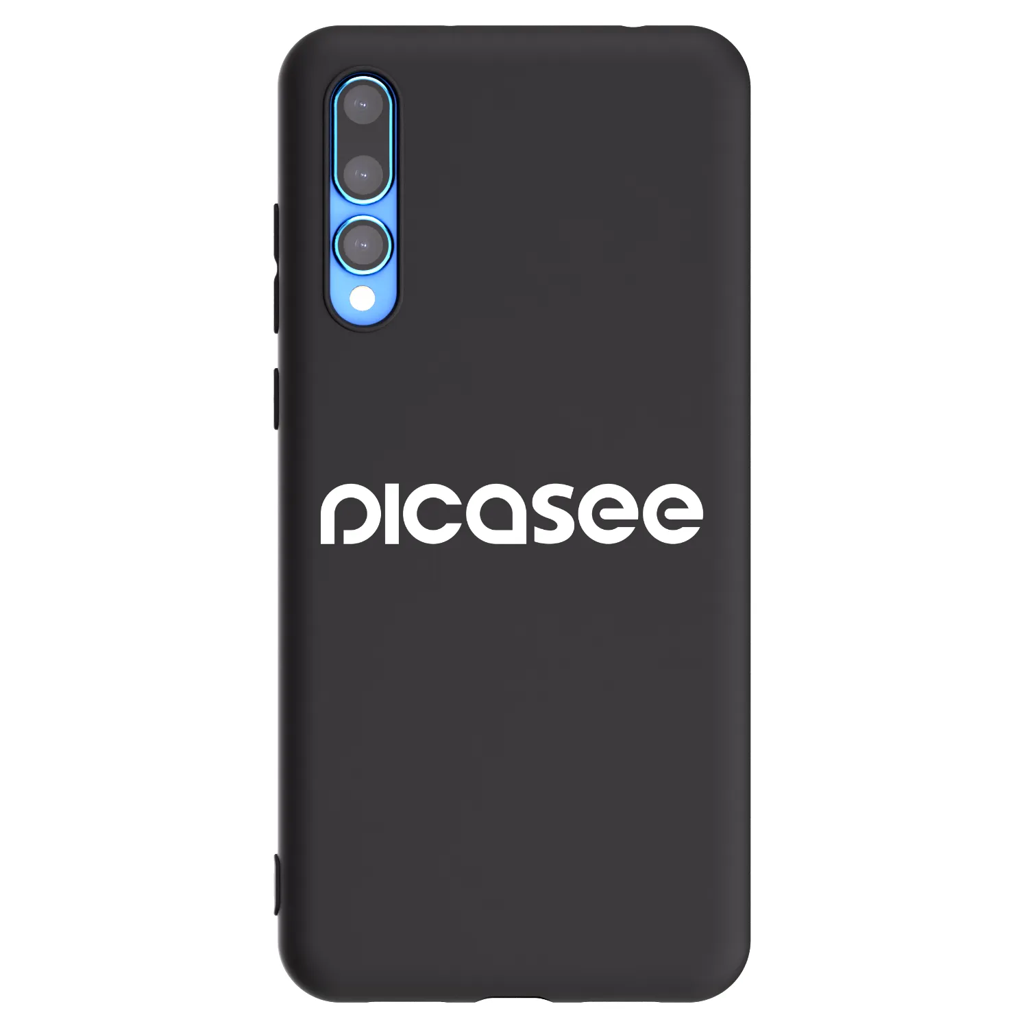 Picasee silikonowe czarne etui na Huawei P20 Pro - Picasee - new logo - white