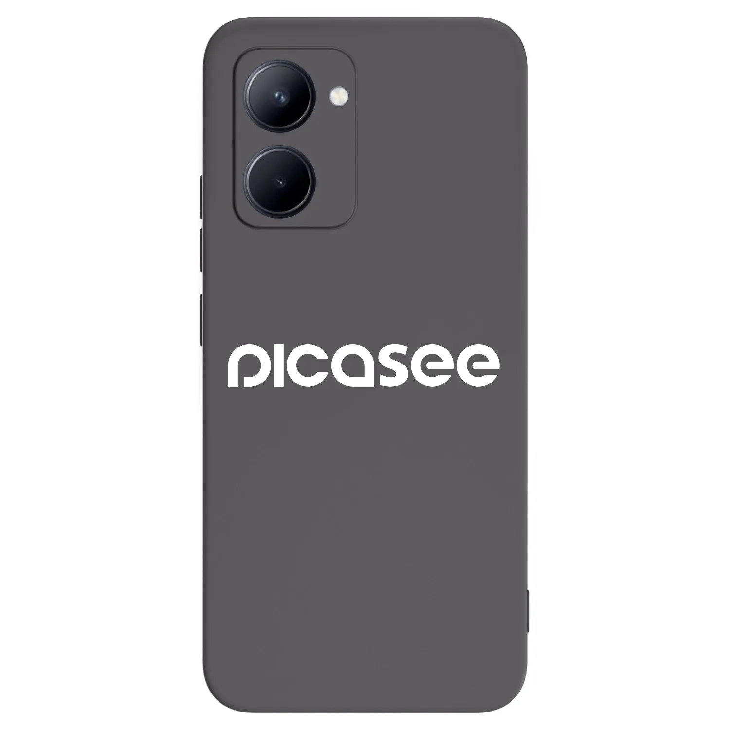 Picasee silikonowe czarne etui na Realme C33 (2023) - Picasee - new logo - white