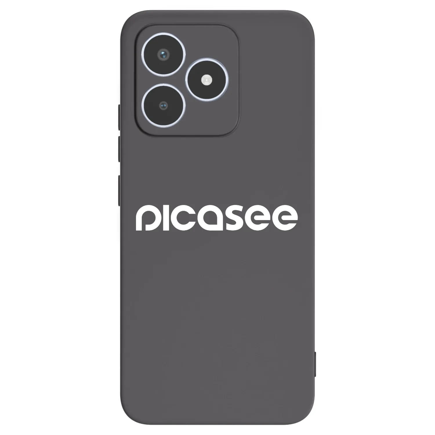 Picasee silikonowe czarne etui na Realme C53 - Picasee - new logo - white