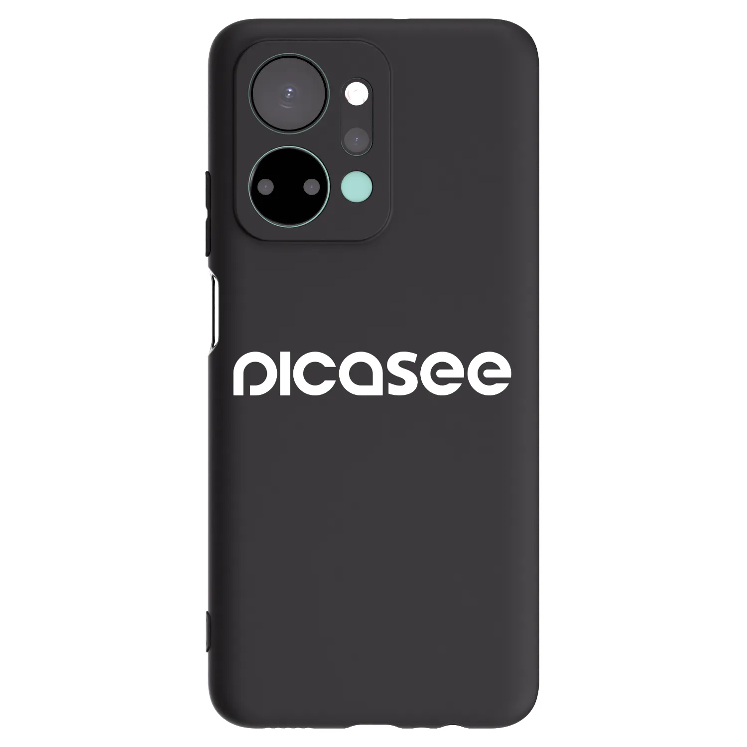 Picasee silikonowe czarne etui na Honor X7a - Picasee - new logo - white