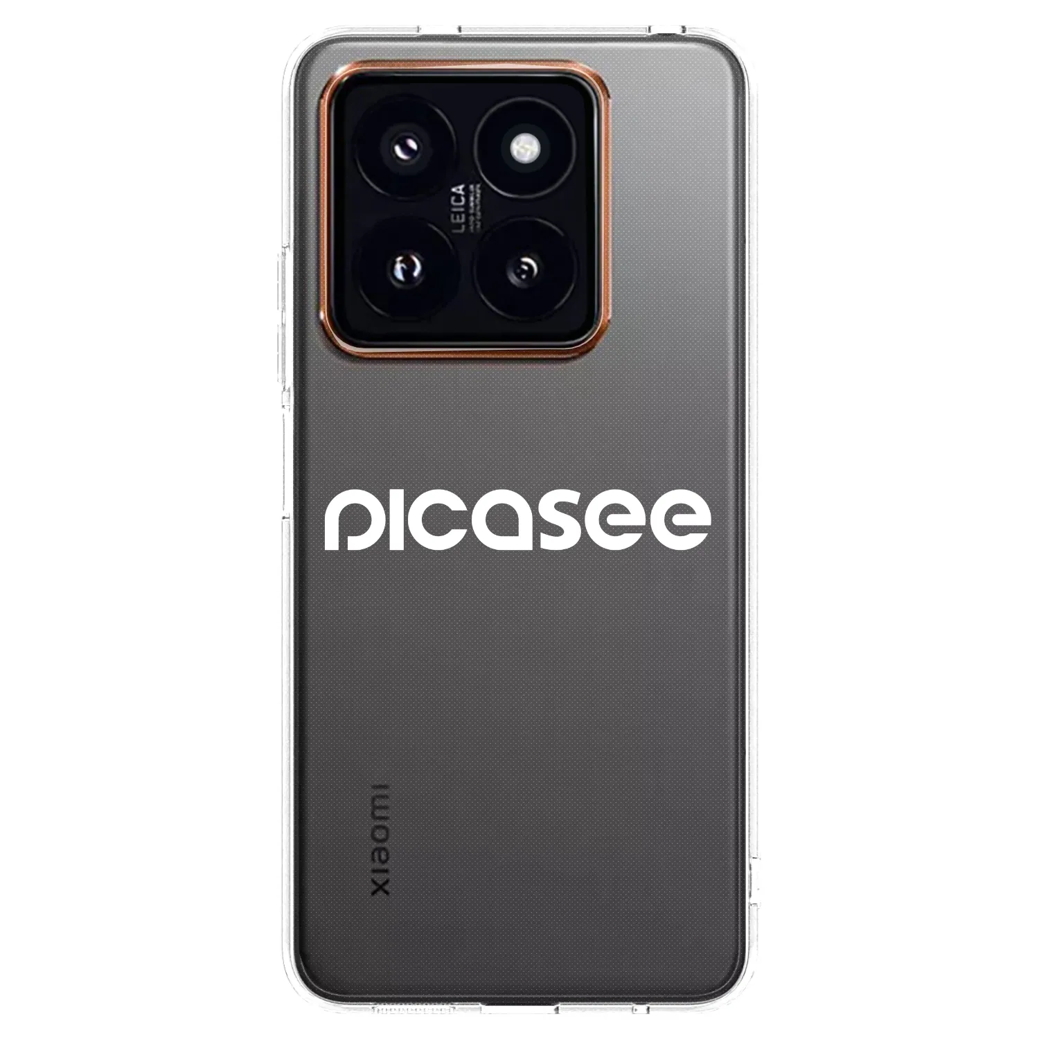 Picasee silikonowe przeźroczyste etui na Xiaomi 14 Pro - Picasee - new logo - white