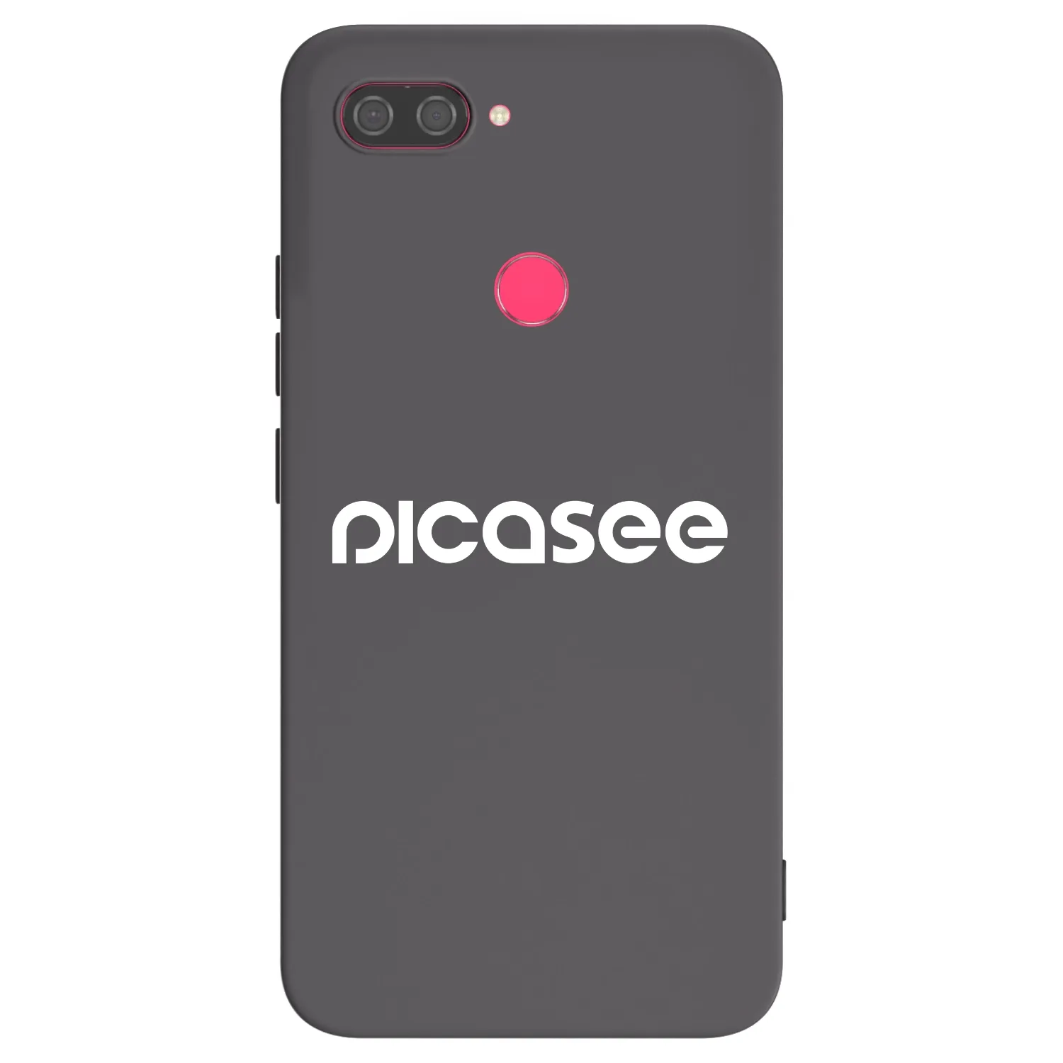 Picasee silikonowe czarne etui na Xiaomi Mi 8 Lite - Picasee - new logo - white
