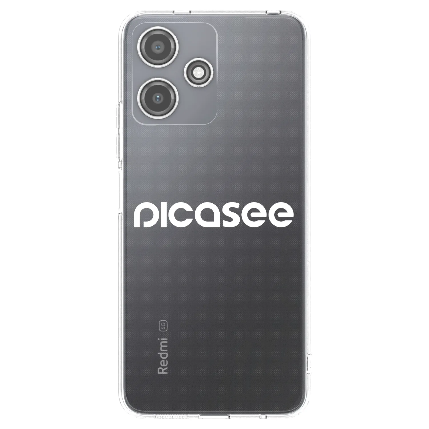 Picasee silikonowe przeźroczyste etui na Xiaomi Redmi 12 5G - Picasee - new logo - white