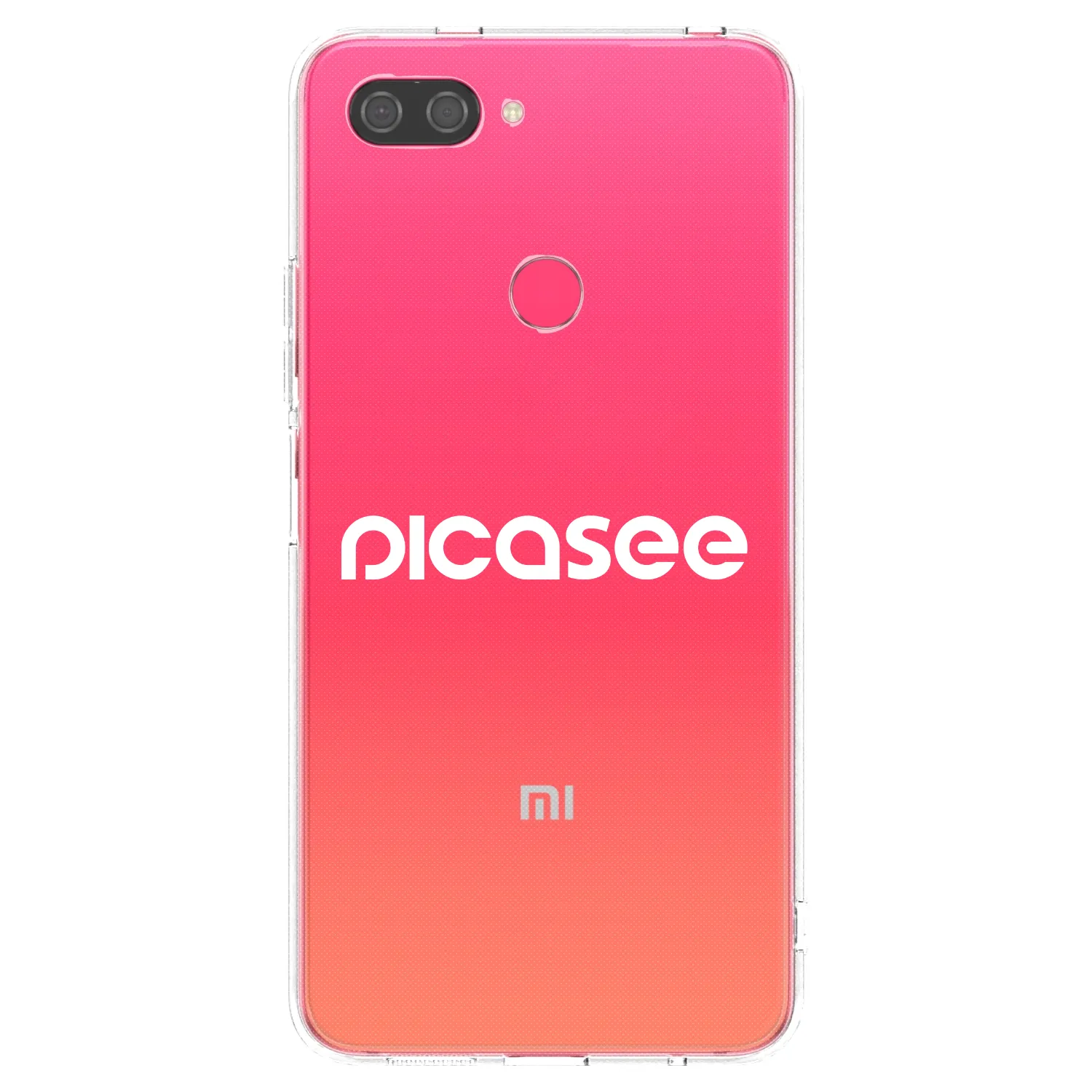 Picasee silikonowe przeźroczyste etui na Xiaomi Mi 8 Lite - Picasee - new logo - white