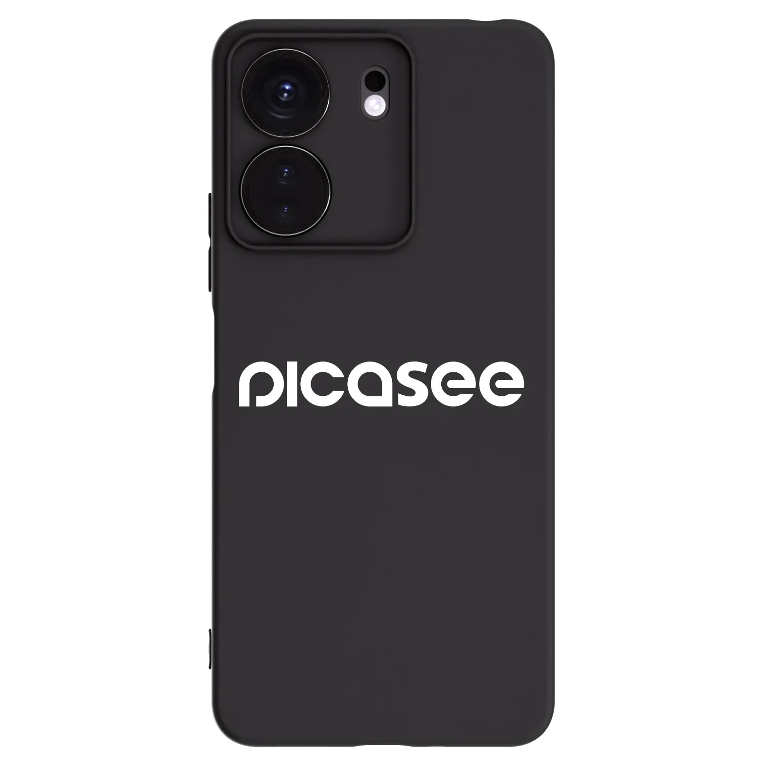 Picasee silikonowe czarne etui na Xiaomi Redmi 13C 4G - Picasee - new logo - white