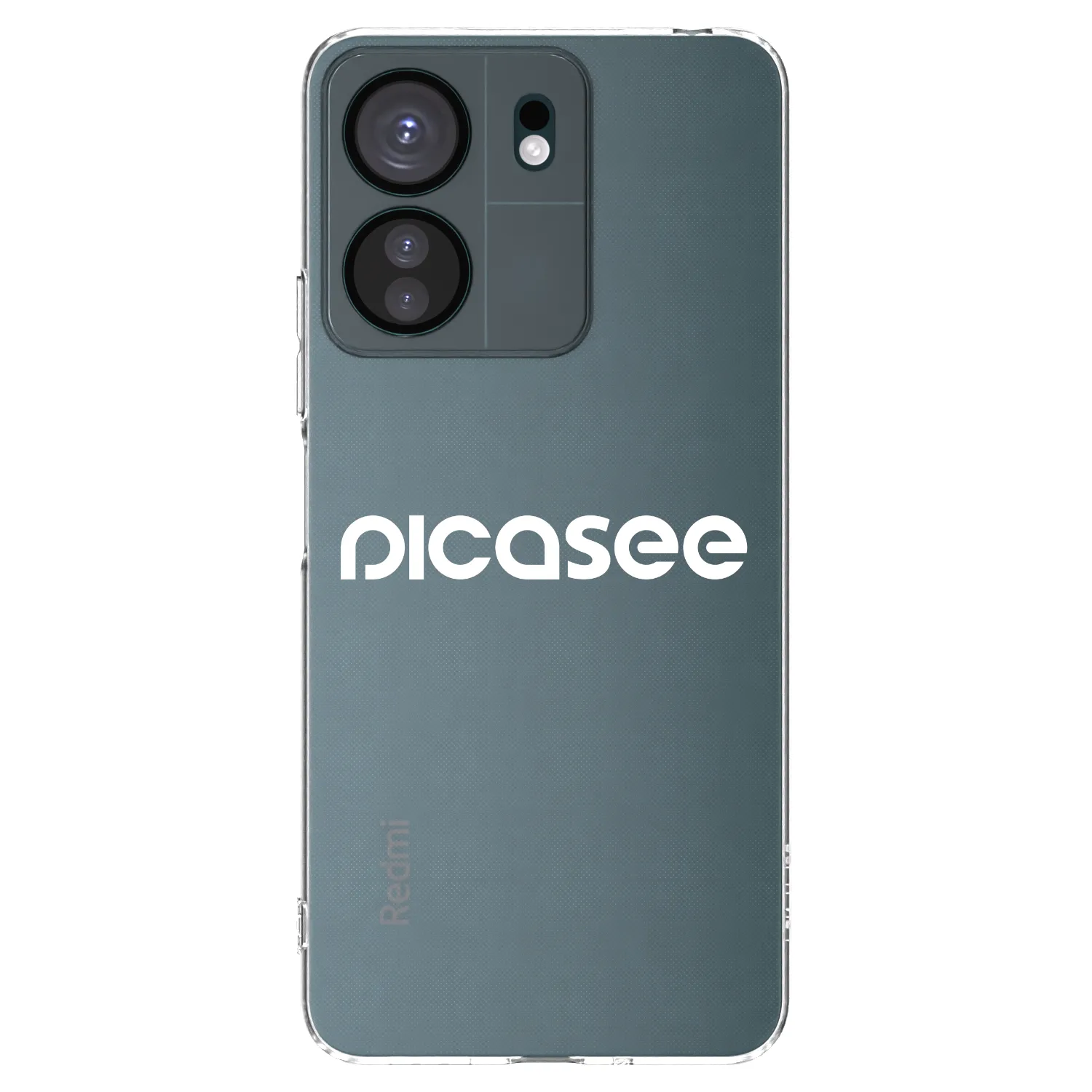 Picasee silikonowe przeźroczyste etui na Xiaomi Redmi 13C 4G - Picasee - new logo - white