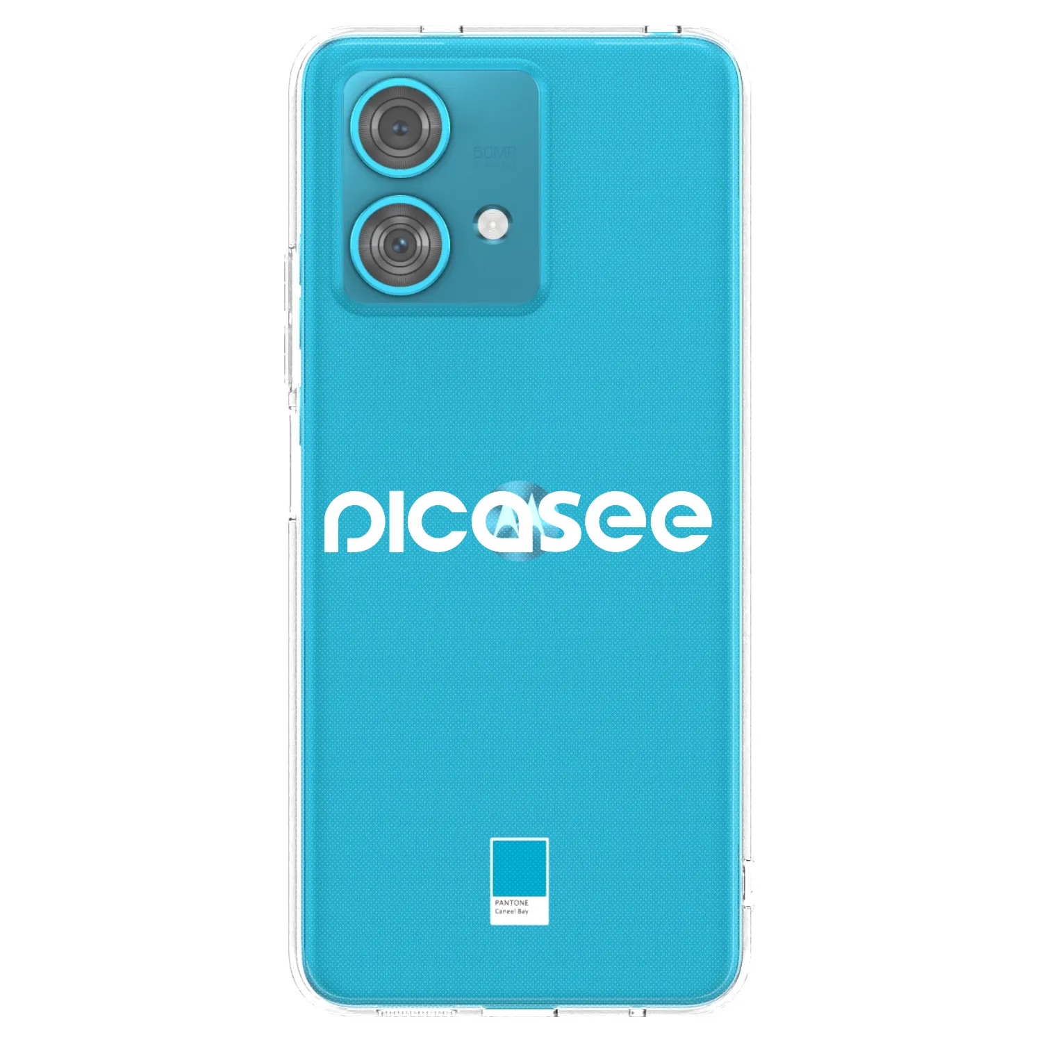 Picasee silikonowe przeźroczyste etui na Motorola Edge 40 Neo - Picasee - new logo - white