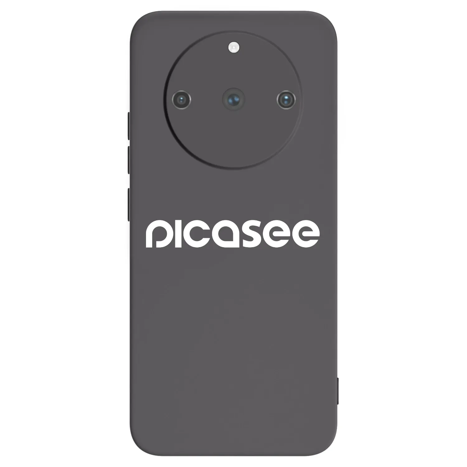 Picasee silikonowe czarne etui na Realme 11 Pro+ - Picasee - new logo - white