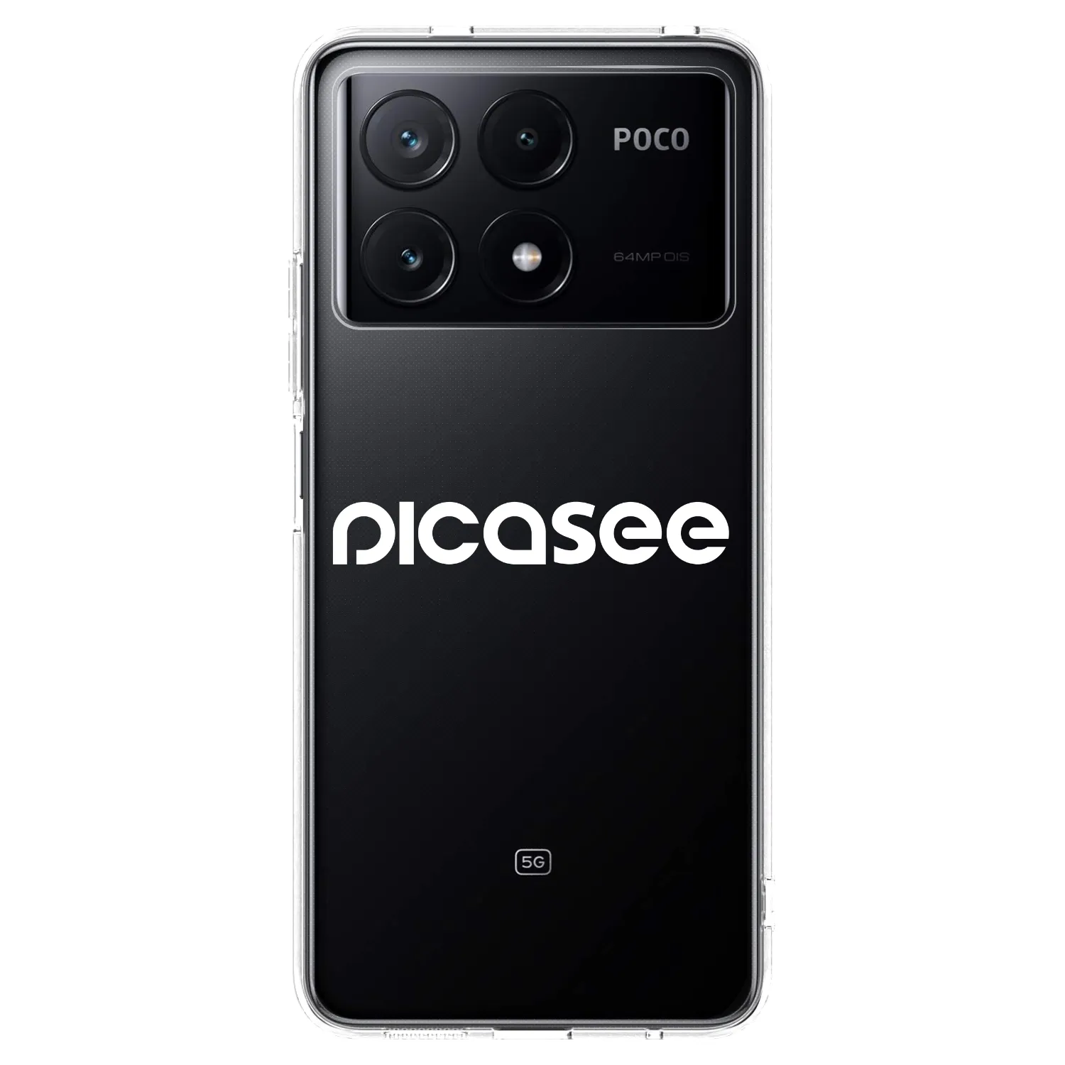 Picasee silikonowe przeźroczyste etui na Xiaomi Poco X6 Pro - Picasee - new logo - white