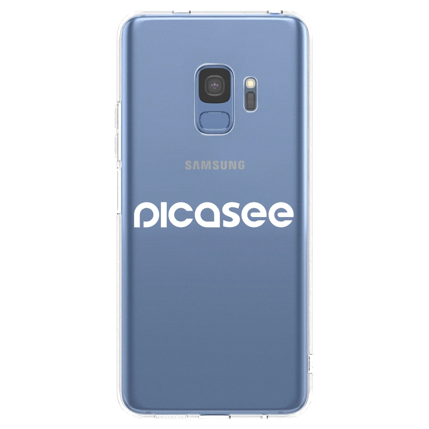Picasee silikonowe przeźroczyste etui na Samsung Galaxy S9 G960F - Picasee - new logo - white