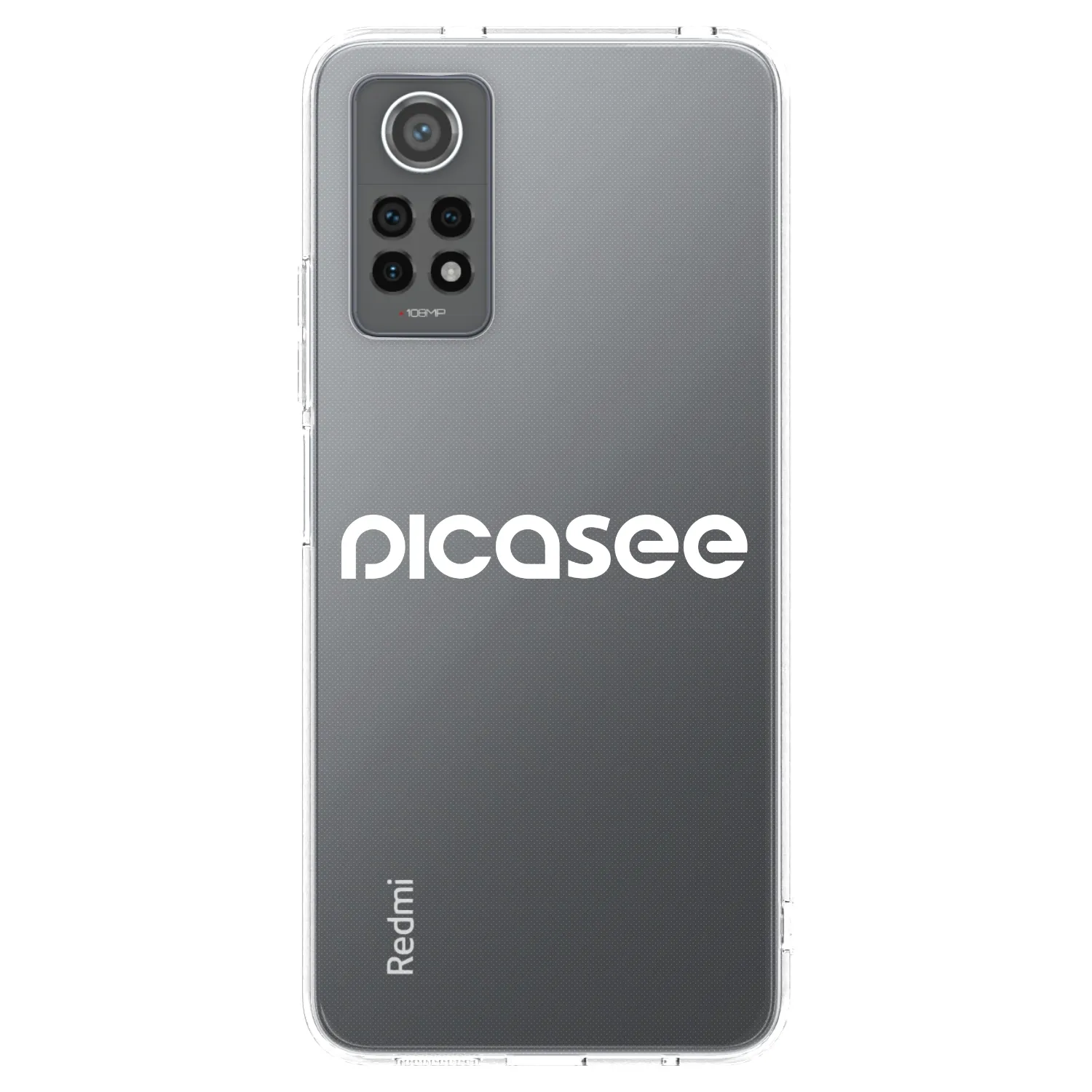 Picasee silikonowe przeźroczyste etui na Xiaomi Redmi Note 12 Pro 4G - Picasee - new logo - white