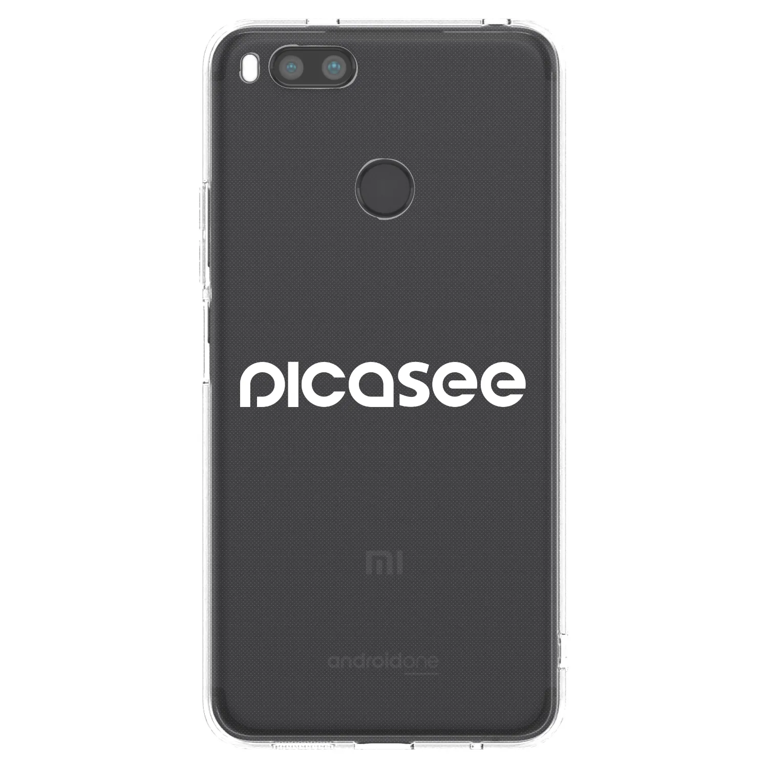 Picasee silikonowe przeźroczyste etui na Xiaomi Mi A1 Global - Picasee - new logo - white