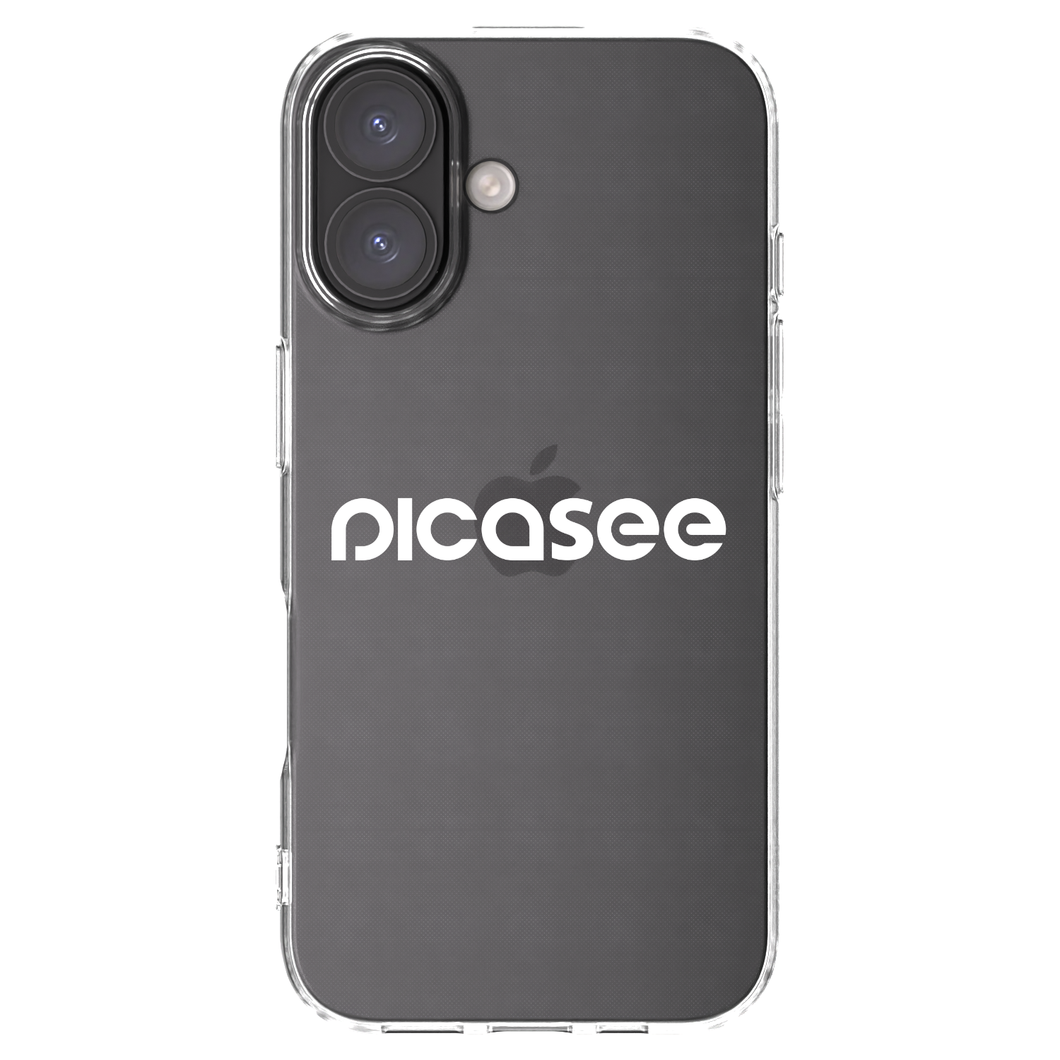 Picasee silikonowe przeźroczyste etui na Apple iPhone 16 - Picasee - new logo - white