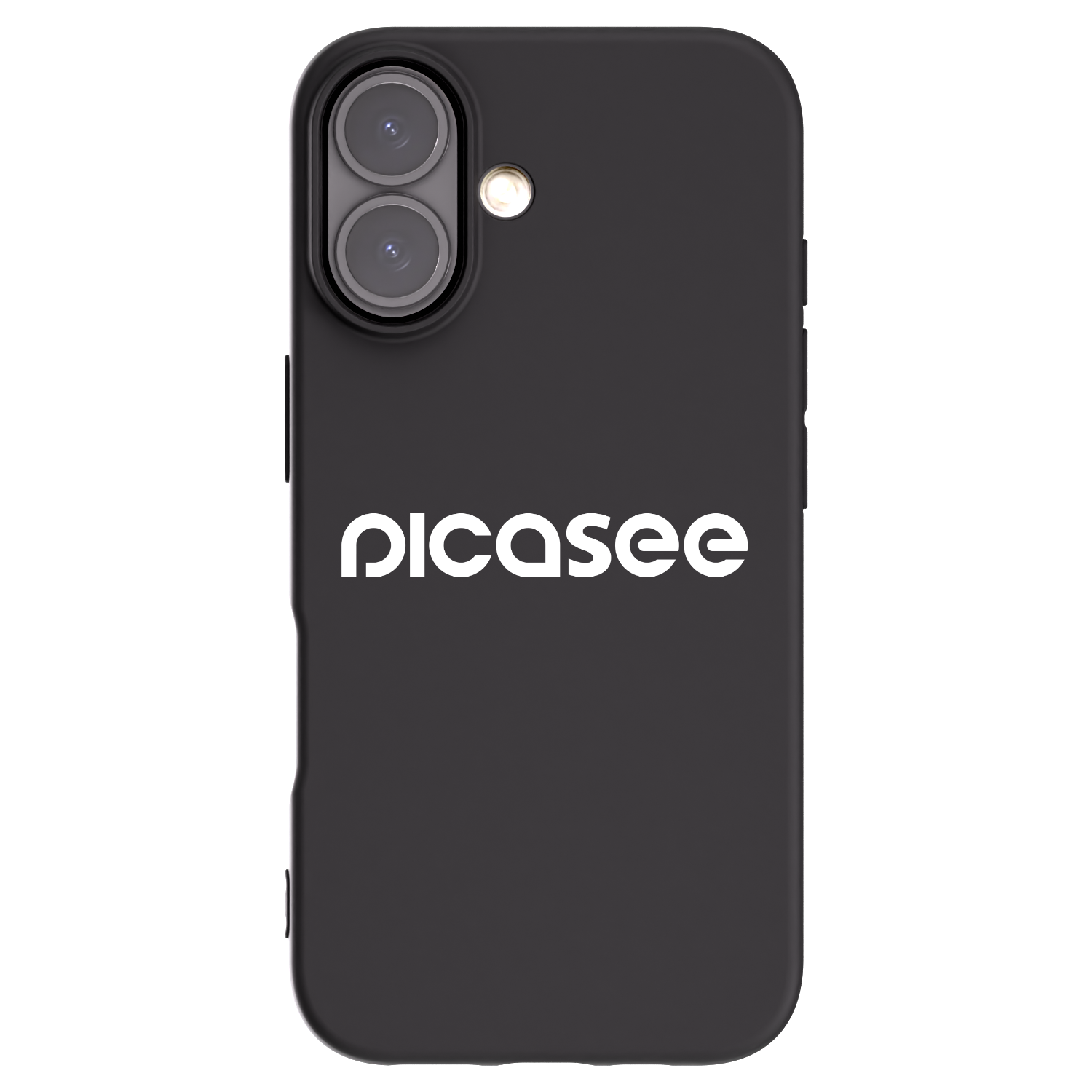 Picasee silikonowe czarne etui na Apple iPhone 16 - Picasee - new logo - white