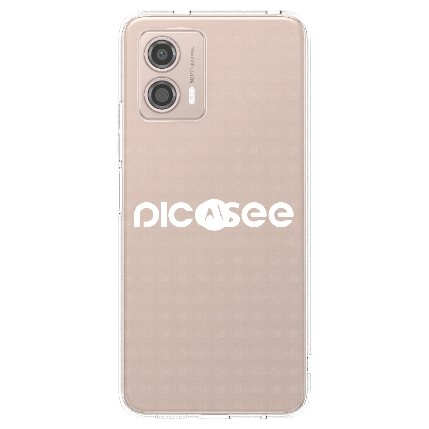 Picasee silikonowe przeźroczyste etui na Motorola Moto G53 5G - Picasee - new logo - white