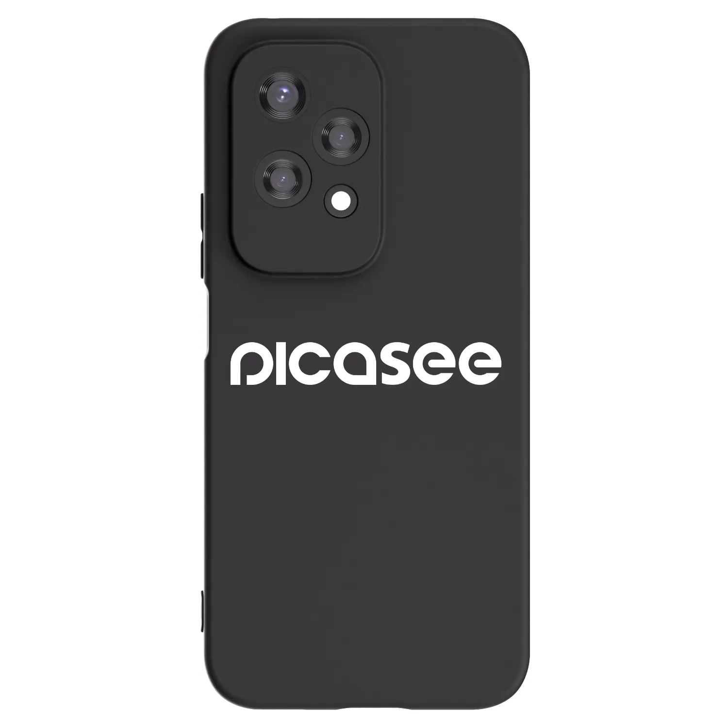Picasee silikonowe czarne etui na Honor 200 Lite - Picasee - new logo - white