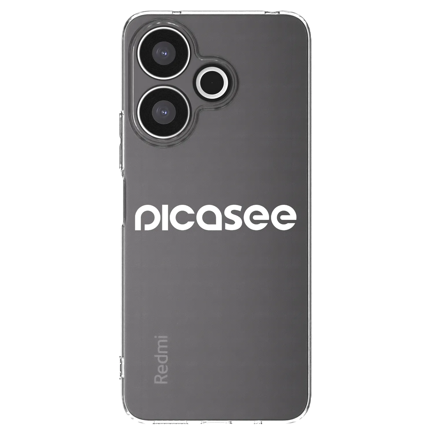 Picasee silikonowe przeźroczyste etui na Xiaomi Redmi 13 4G - Picasee - new logo - white