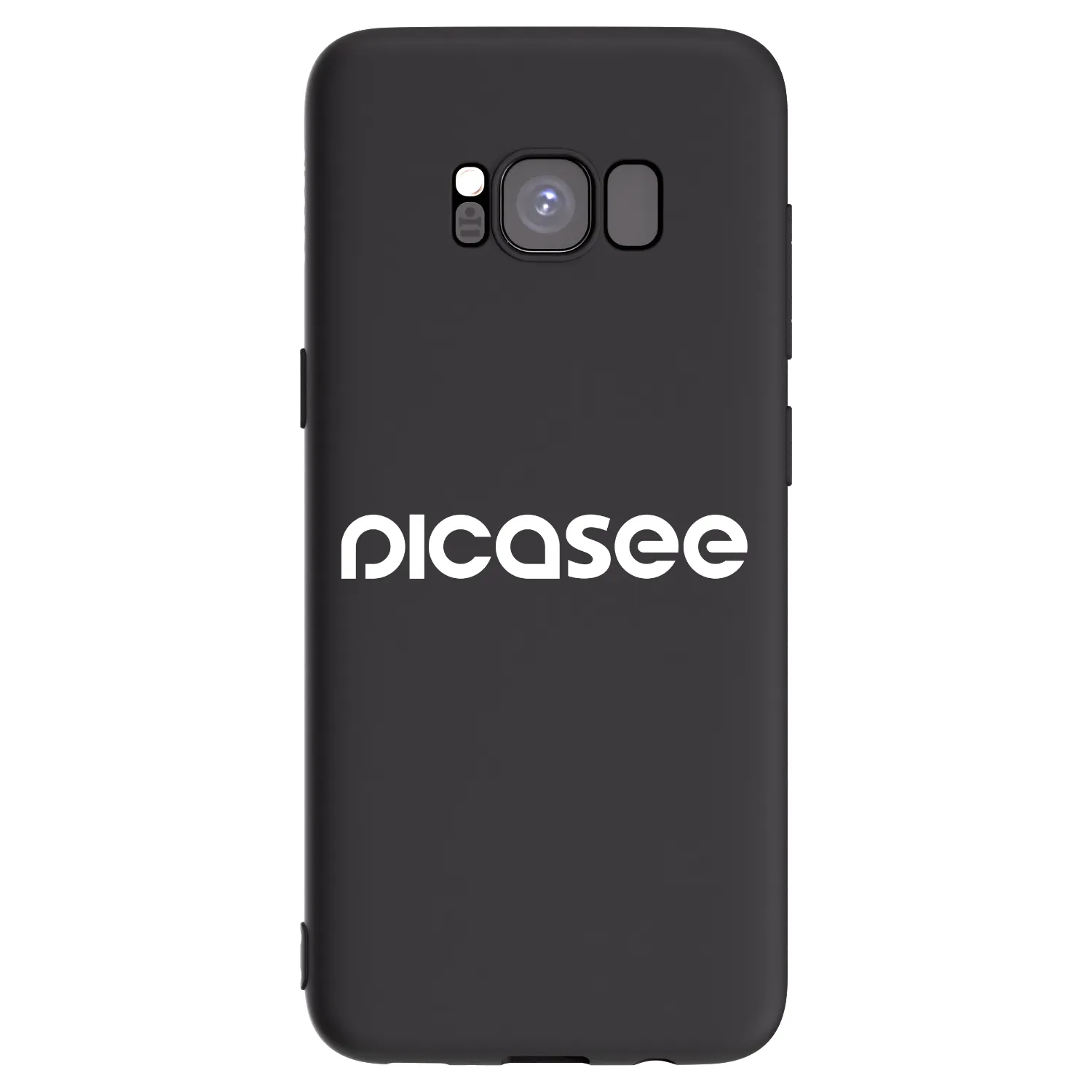 Picasee silikonowe czarne etui na Samsung Galaxy S8 G950F - Picasee - new logo - white