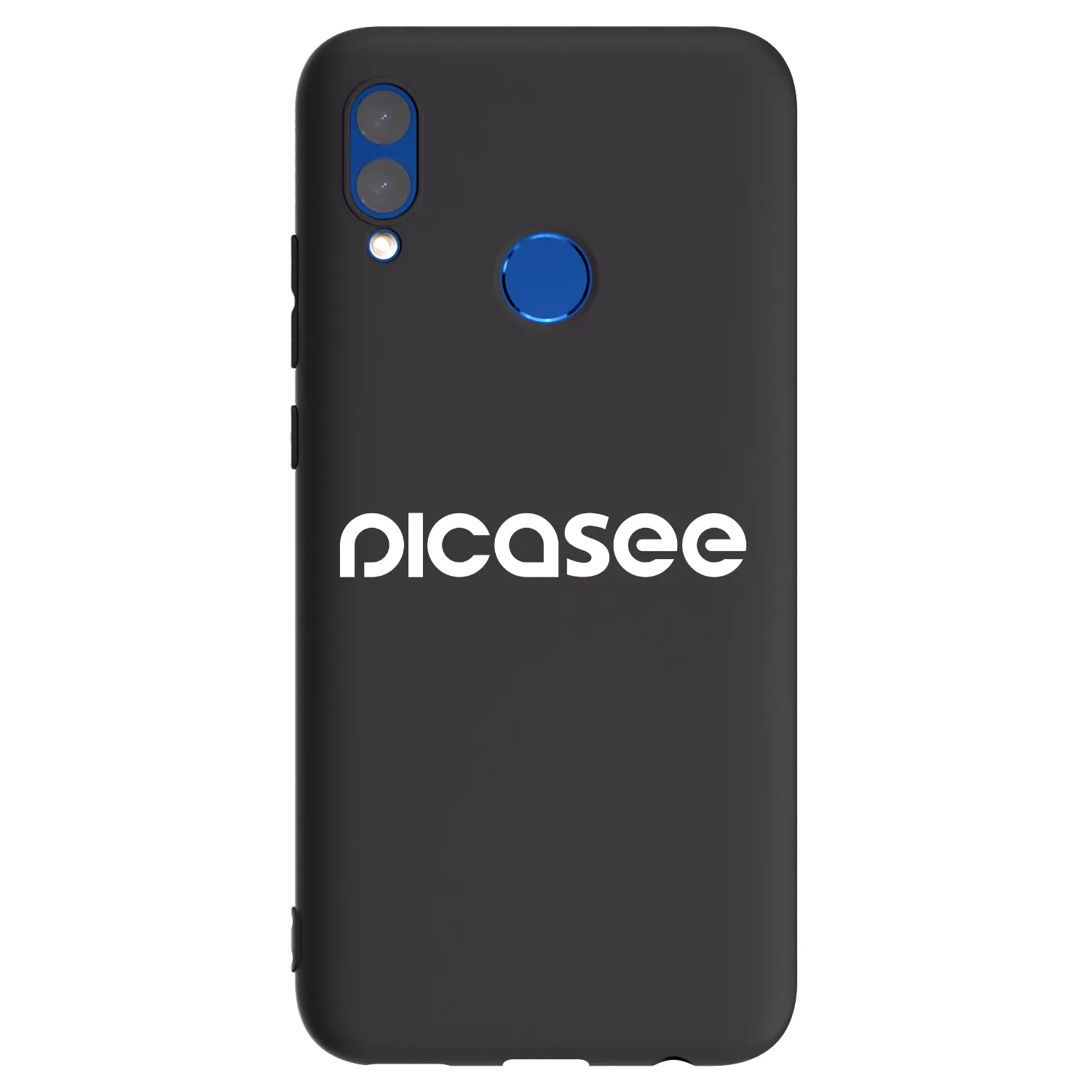 Picasee silikonowe czarne etui na Huawei P Smart 2019 - Picasee - new logo - white