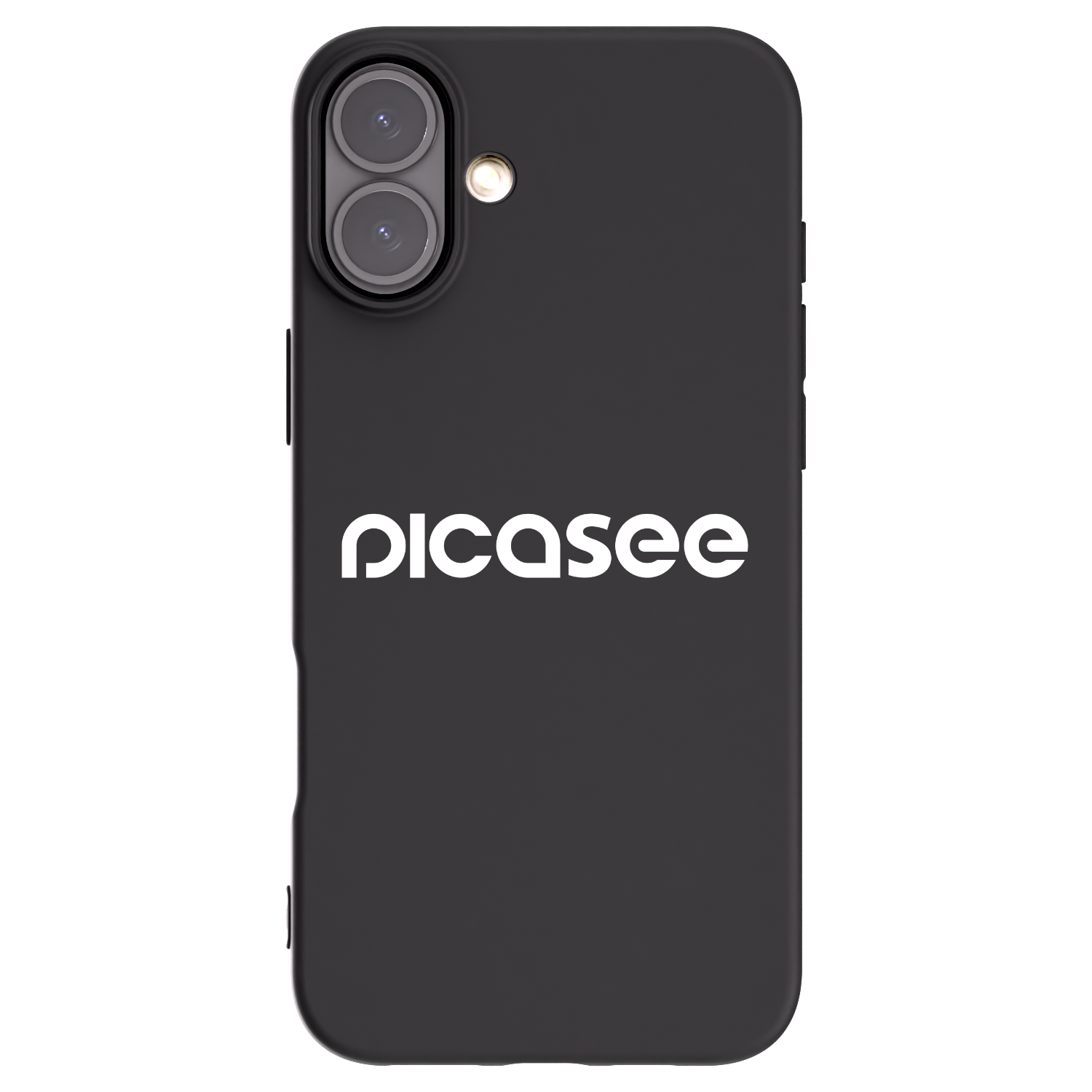 Picasee silikonowe czarne etui na Apple iPhone 16 Plus - Picasee - new logo - white