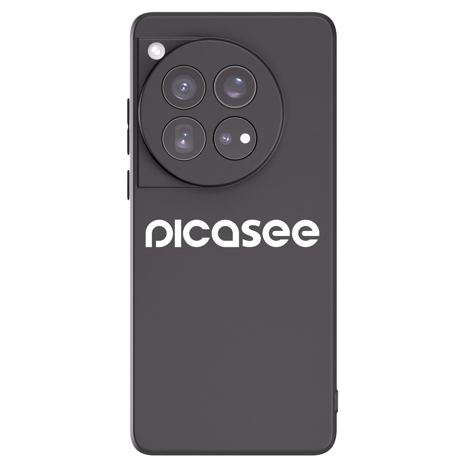 Picasee silikonowe czarne etui na OnePlus 12 5G - Picasee - new logo - white