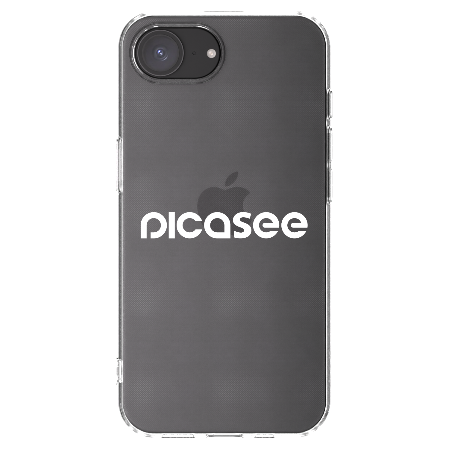Picasee silikonowe przeźroczyste etui na Apple iPhone 16e - Picasee - new logo - white