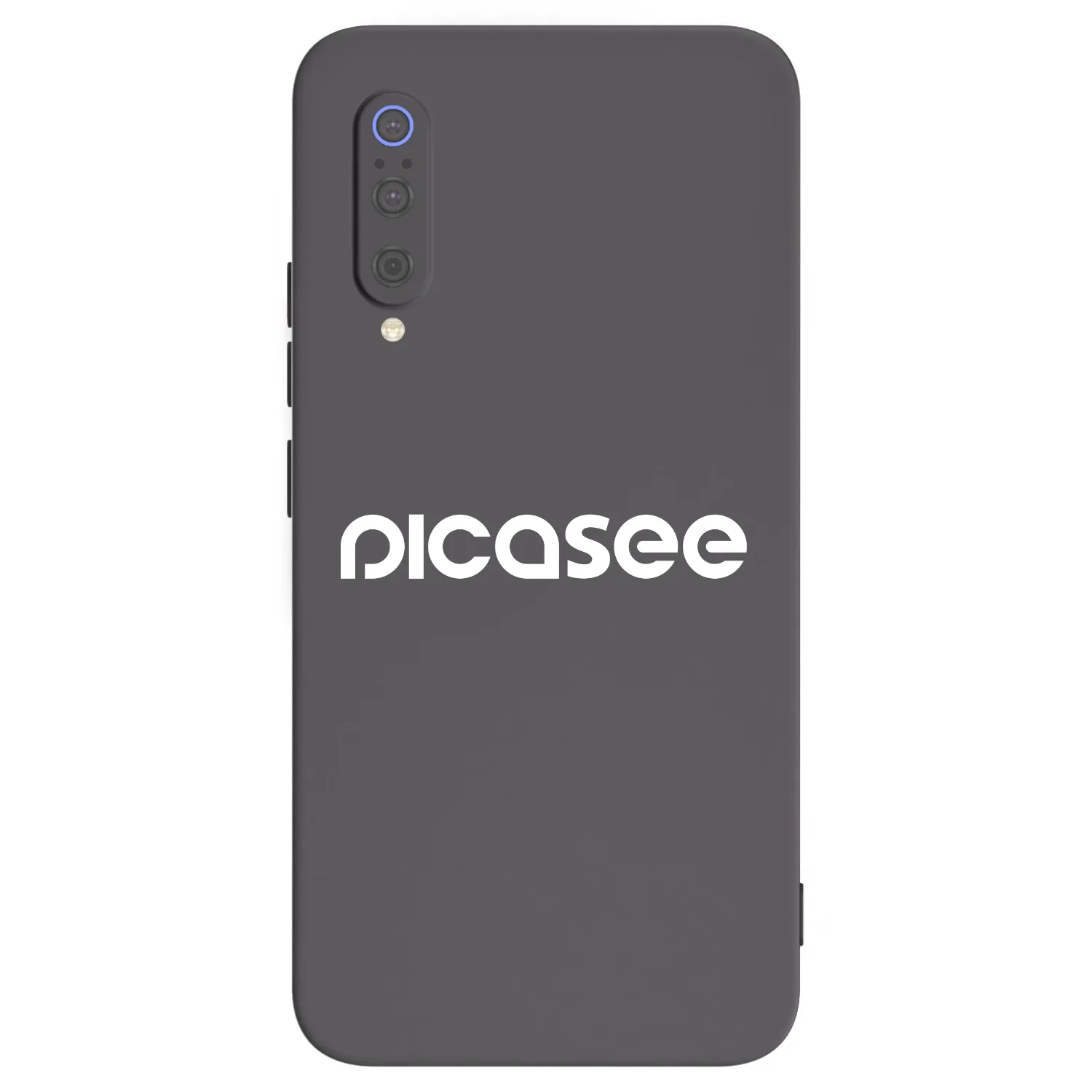 Picasee silikonowe czarne etui na Xiaomi Mi 9 - Picasee - new logo - white