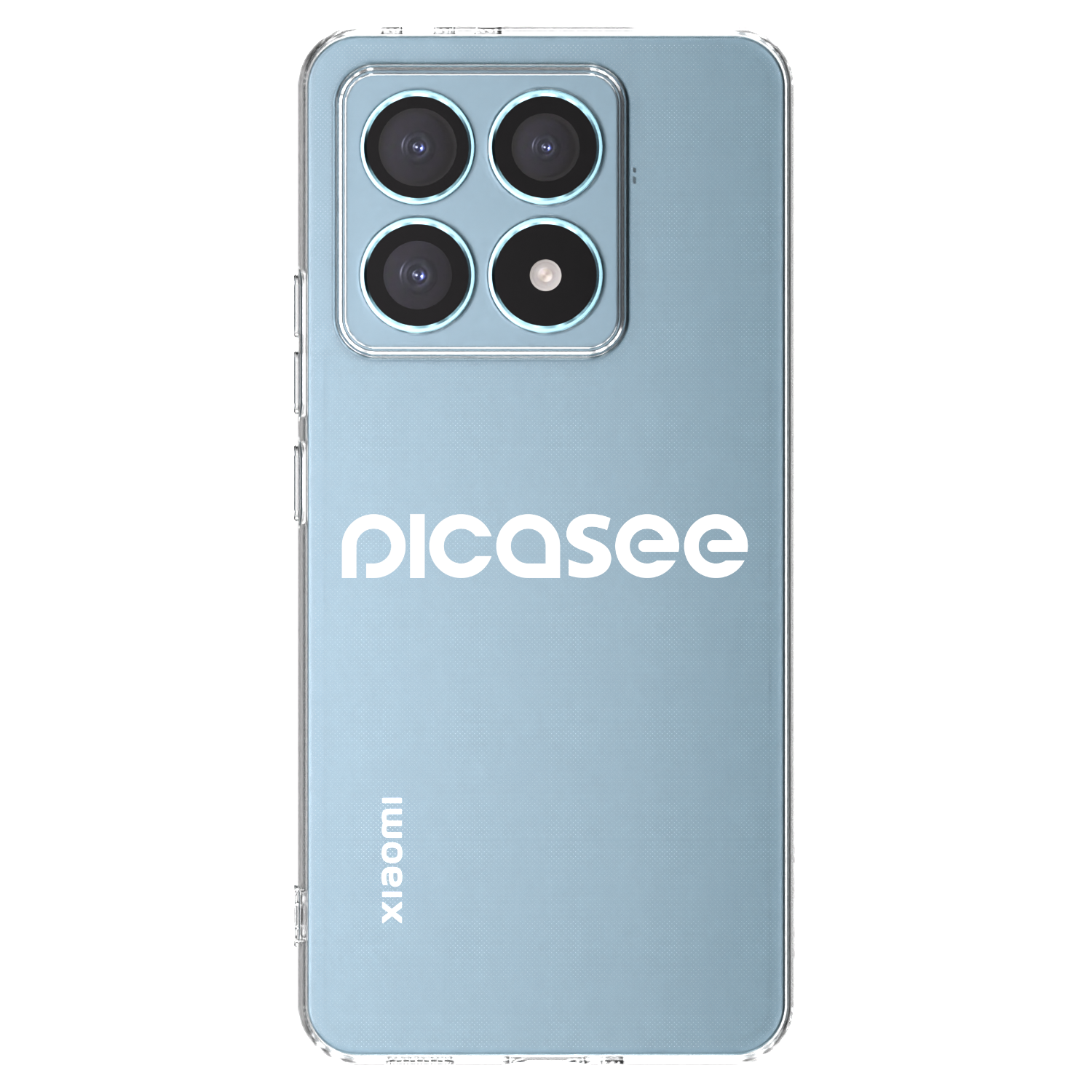 Picasee silikonowe przeźroczyste etui na Xiaomi 14T Pro - Picasee - new logo - white
