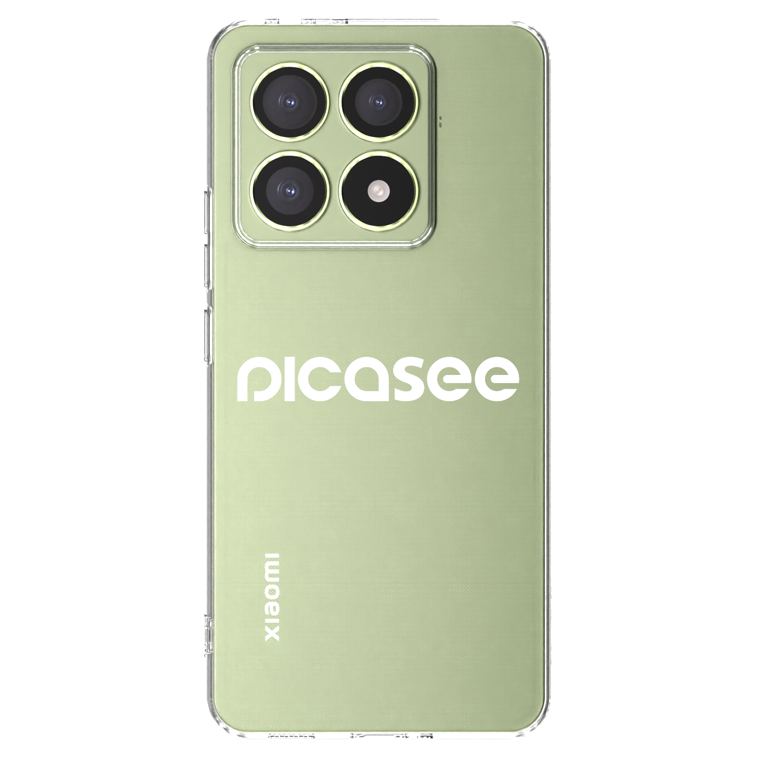 Picasee silikonowe przeźroczyste etui na Xiaomi 14T - Picasee - new logo - white