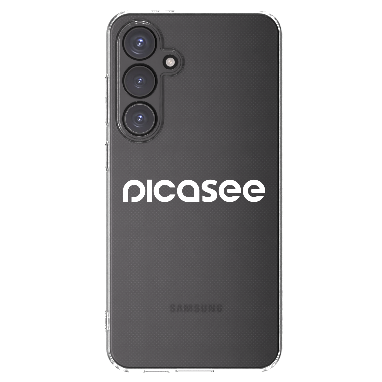 Picasee silikonowe przeźroczyste etui na Samsung Galaxy S24 FE S721B - Picasee - new logo - white