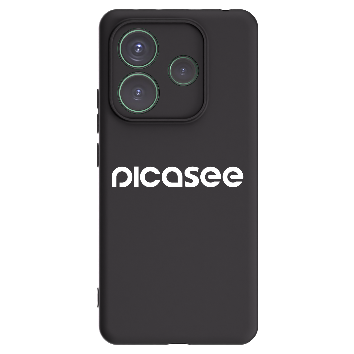 Picasee silikonowe czarne etui na Xiaomi Redmi Note 14 5G - Picasee - new logo - white