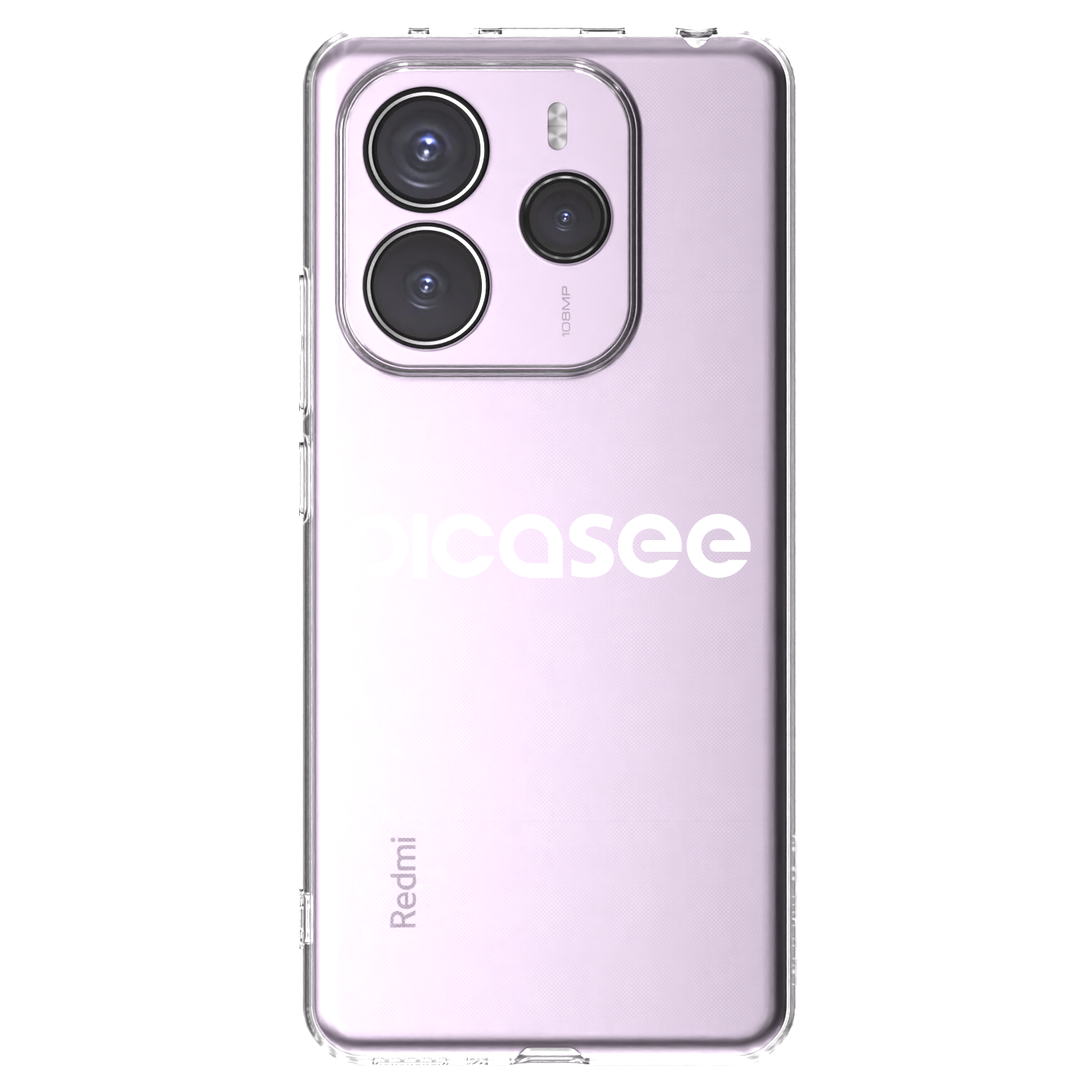 Picasee silikonowe przeźroczyste etui na Xiaomi Redmi Note 14 5G - Picasee - new logo - white
