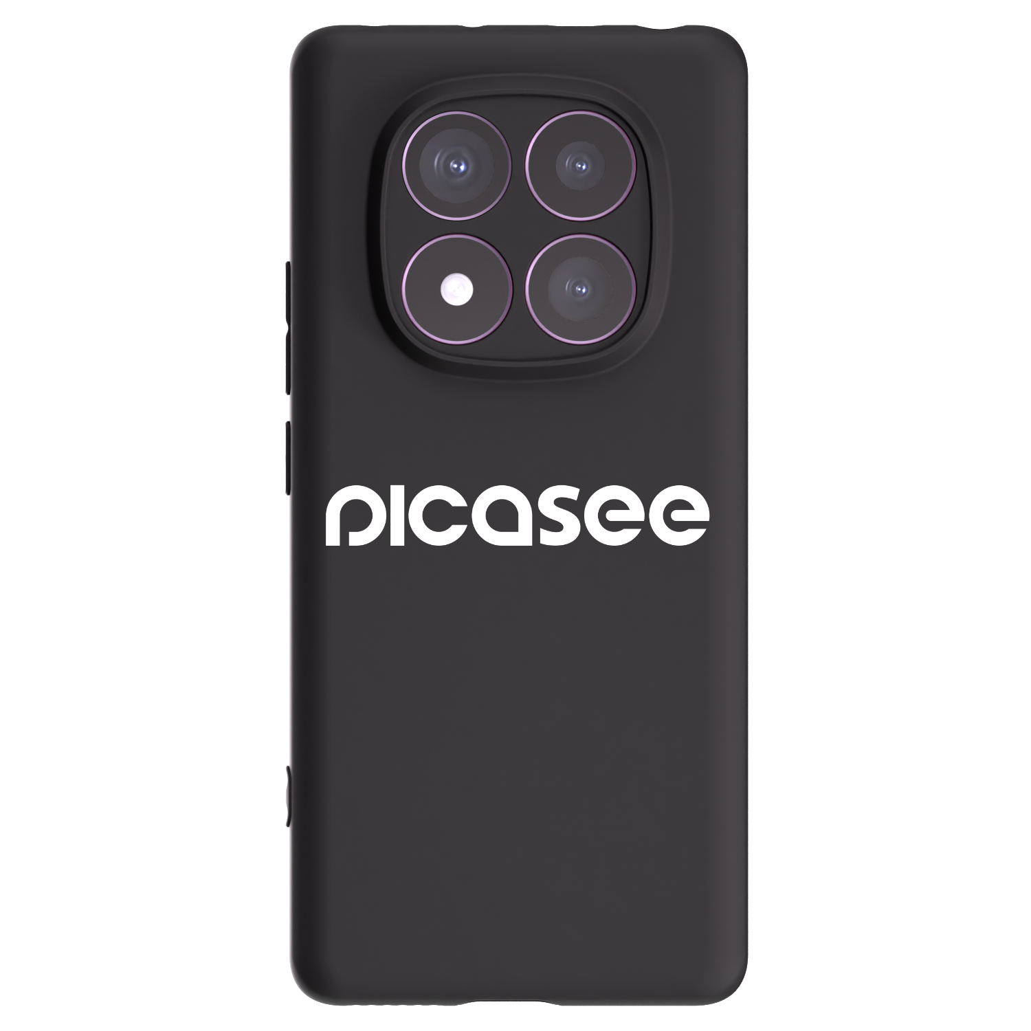 Picasee silikonowe czarne etui na Xiaomi Redmi Note 14 Pro 4G - Picasee - new logo - white