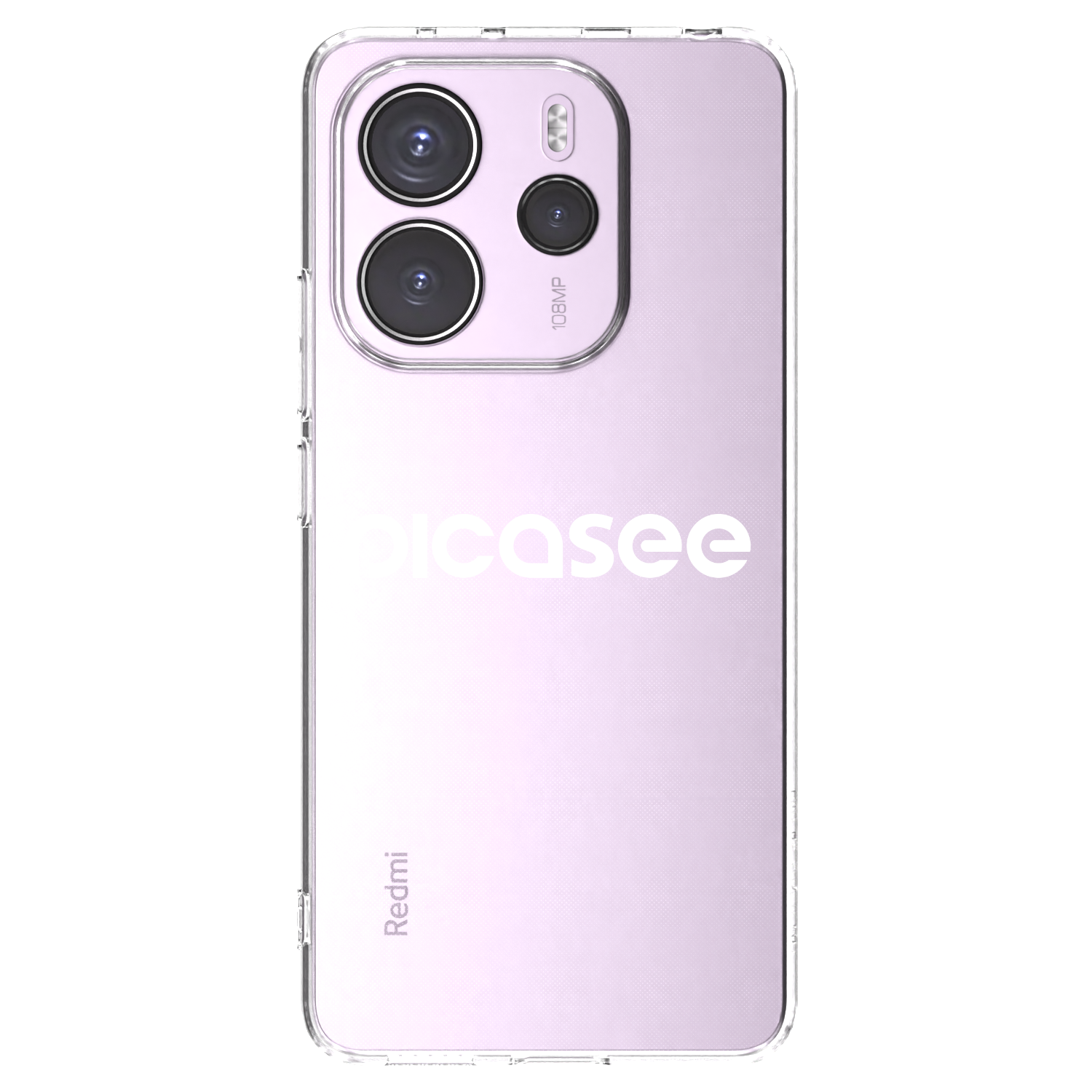Picasee silikonowe przeźroczyste etui na Xiaomi Redmi Note 14 4G - Picasee - new logo - white