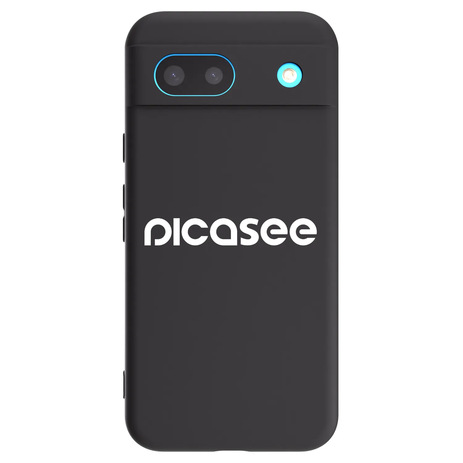 Picasee silikonowe czarne etui na Google Pixel 8a - Picasee - new logo - white