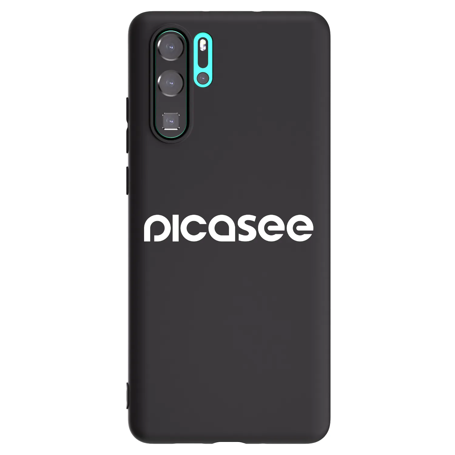 Picasee silikonowe czarne etui na Huawei P30 Pro - Picasee - new logo - white