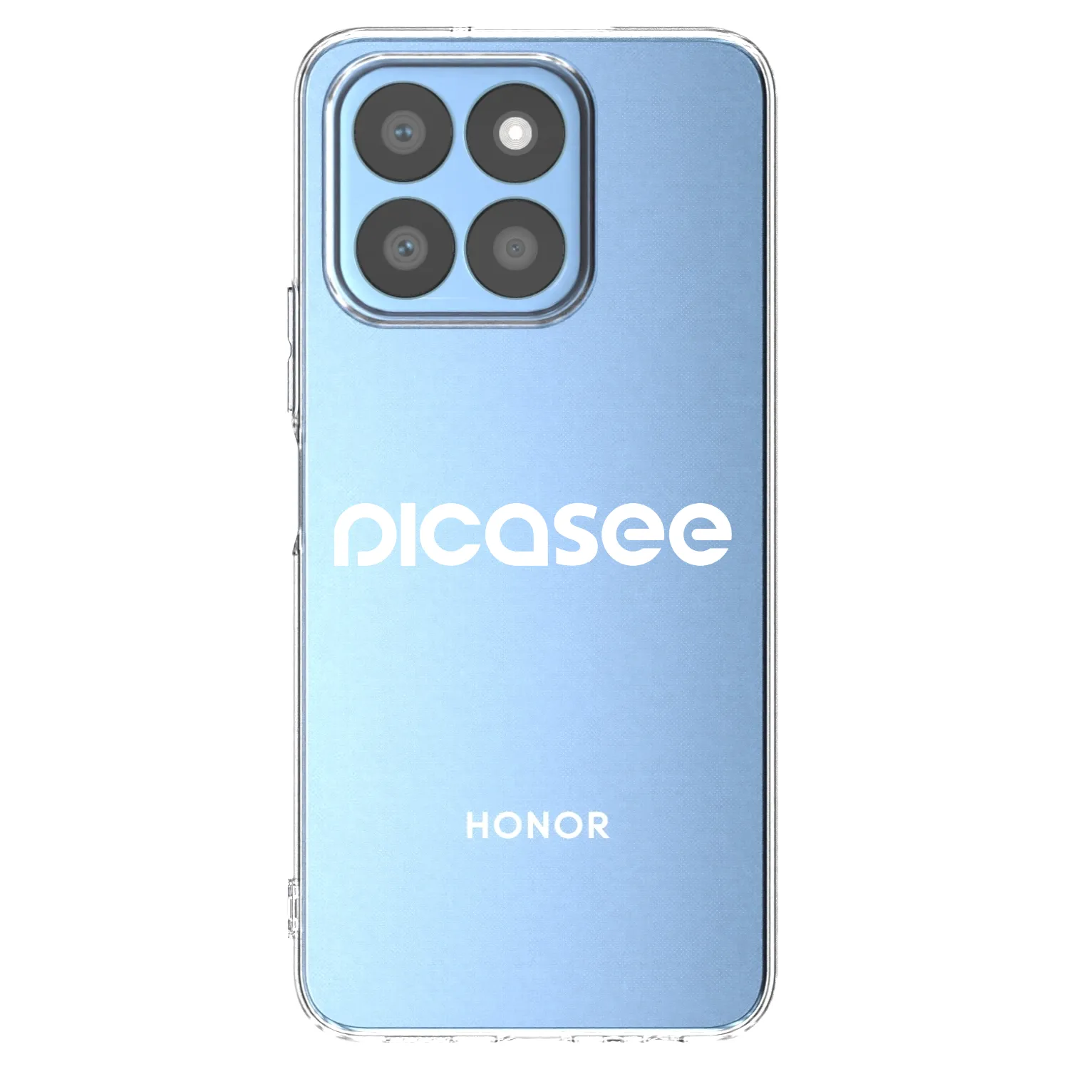 Picasee silikonowe przeźroczyste etui na Honor X8c - Picasee - new logo - white