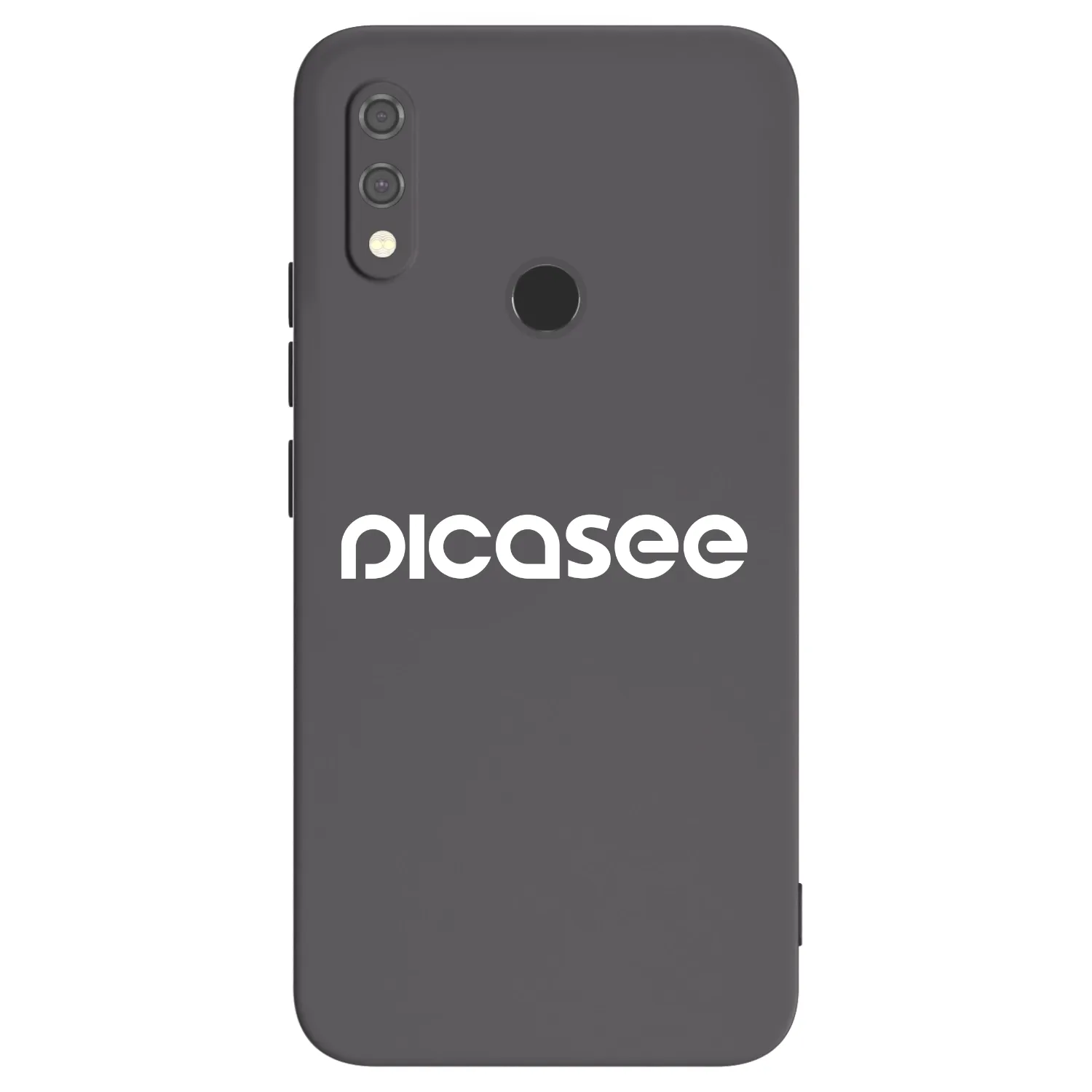 Picasee silikonowe czarne etui na Xiaomi Redmi Note 7 - Picasee - new logo - white