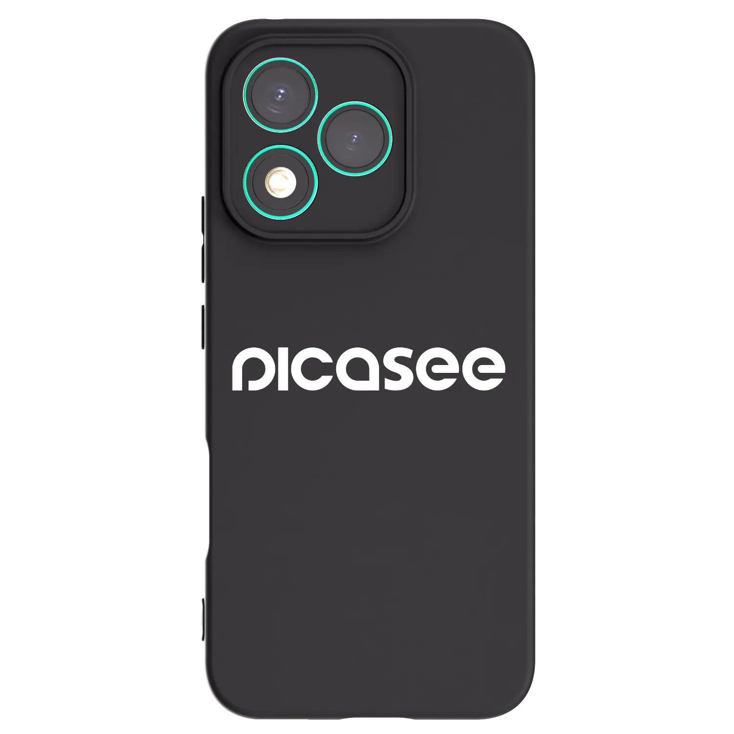 Picasee silikonowe czarne etui na Honor 400 Lite 5G - Picasee - new logo - white