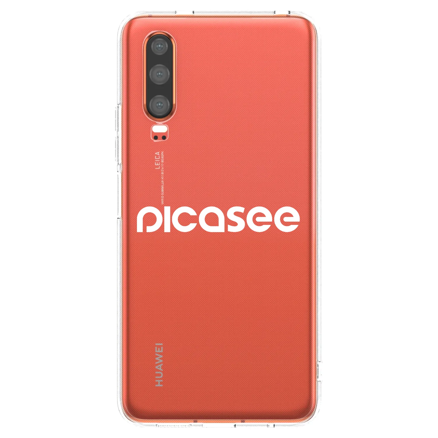 Picasee silikonowe przeźroczyste etui na Huawei P30 - Picasee - new logo - white