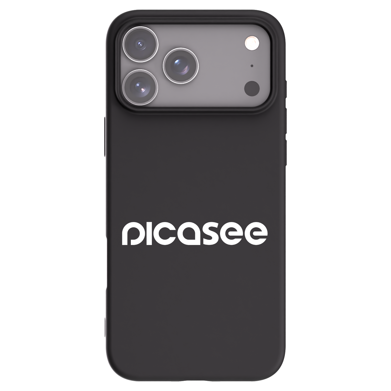 Picasee silikonowe czarne etui na Apple iPhone 17 Pro Max - Picasee - new logo - white