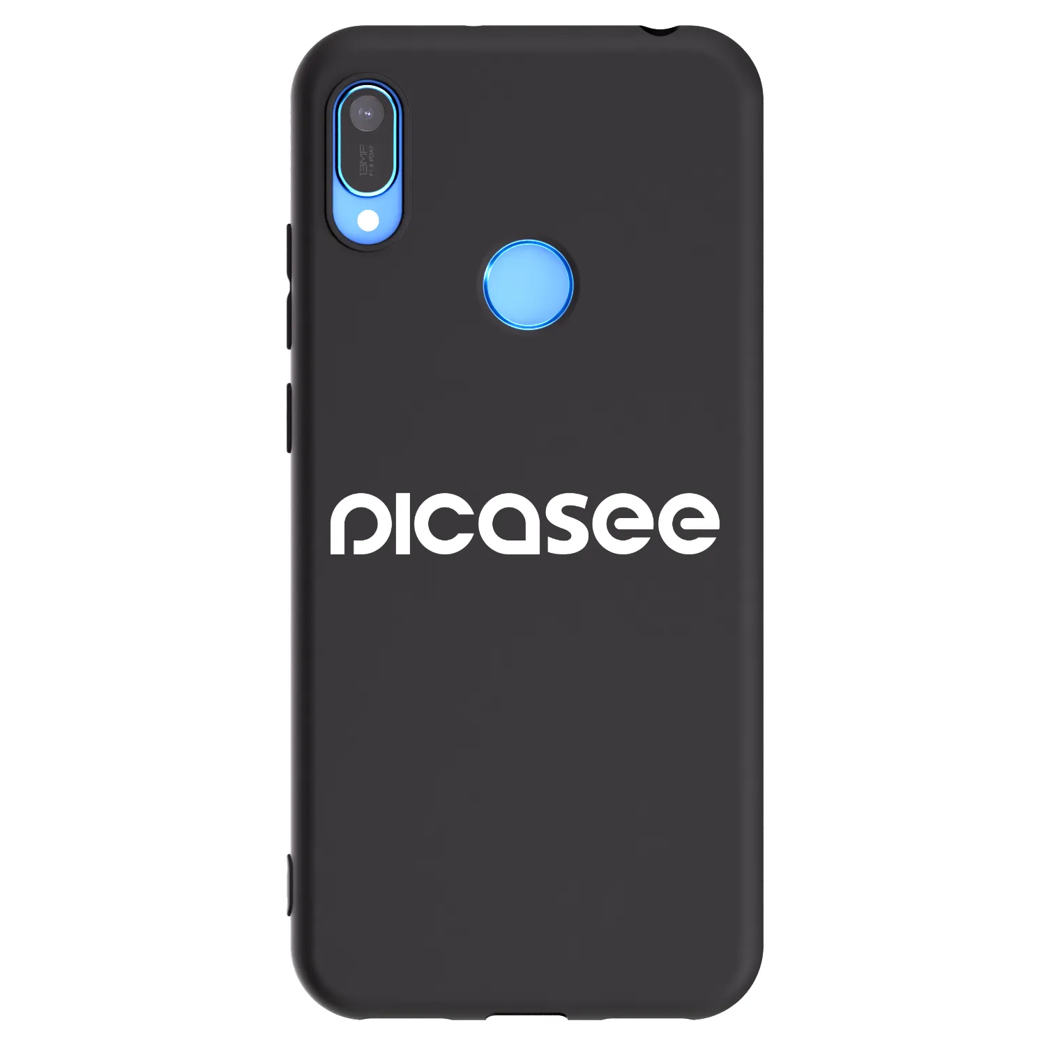 Picasee silikonowe czarne etui na Huawei Y6 2019 - Picasee - new logo - white
