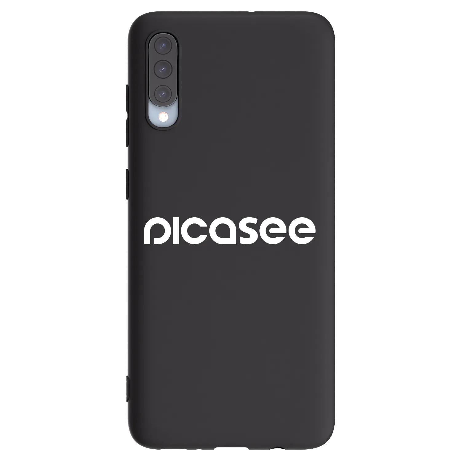 Picasee silikonowe czarne etui na Samsung Galaxy A70 A705F - Picasee - new logo - white