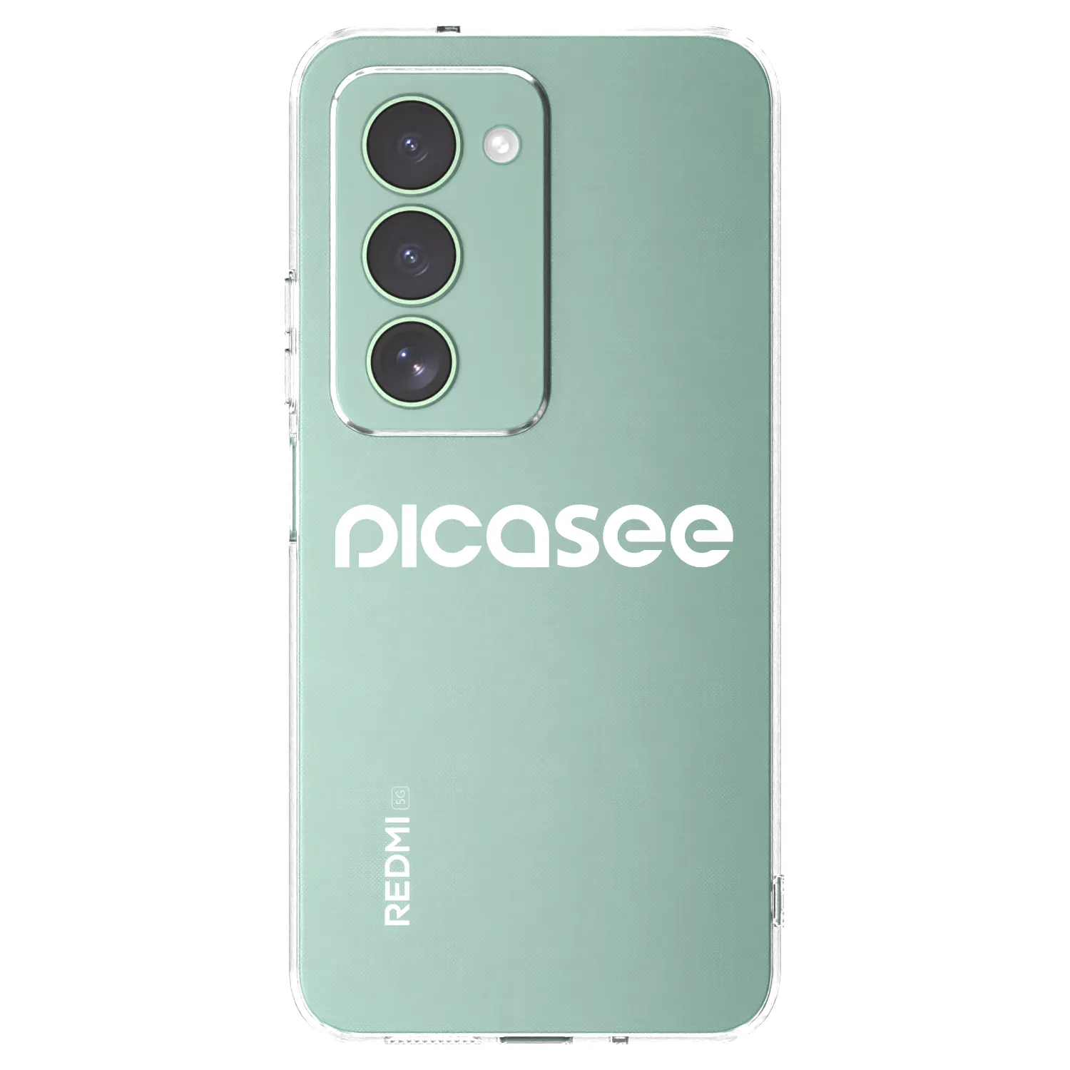 Picasee silikonowe przeźroczyste etui na Xiaomi Redmi 15 5G - Picasee - new logo - white