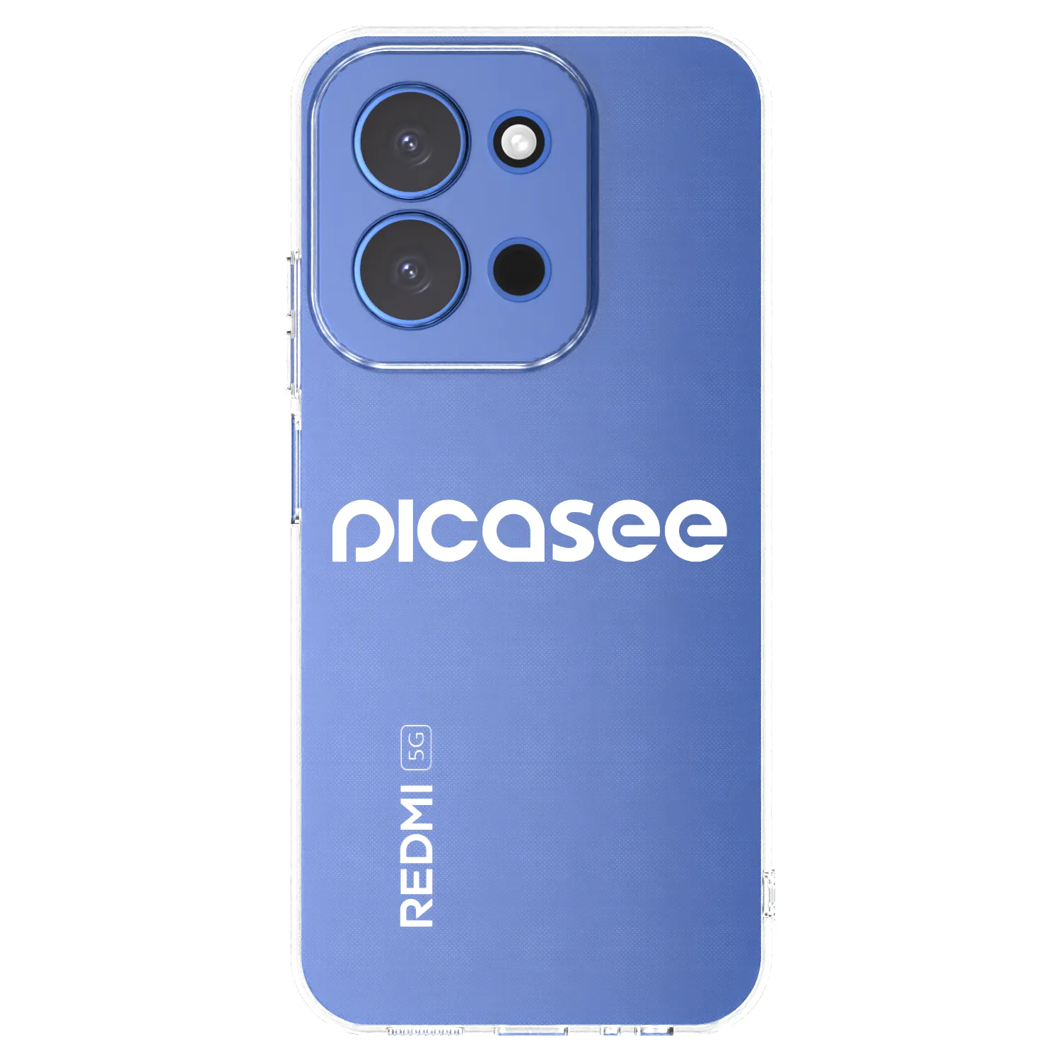 Picasee silikonowe przeźroczyste etui na Xiaomi Redmi 15C 4G - Picasee - new logo - white
