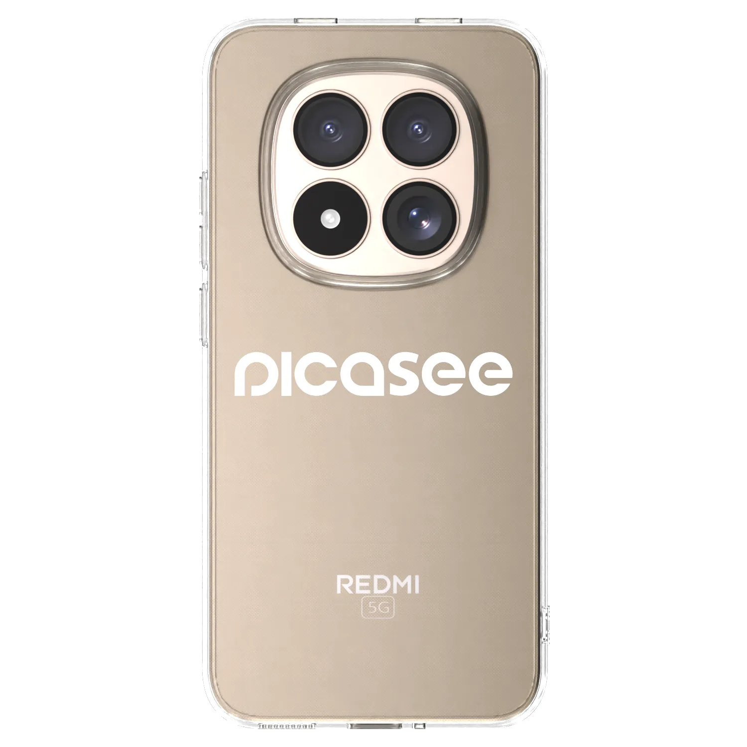Picasee silikonowe przeźroczyste etui na Xiaomi Redmi Note 15 Pro 4G - Picasee - new logo - white