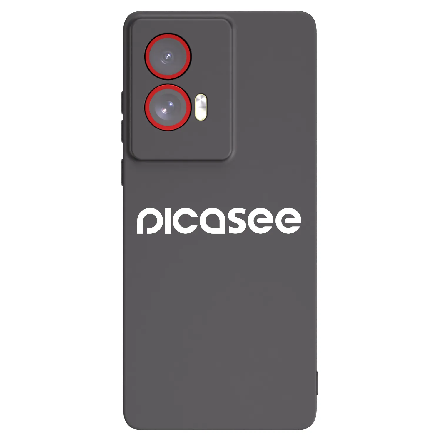 Picasee silikonowe czarne etui na Motorola Edge 50 Fusion - Picasee - new logo - white