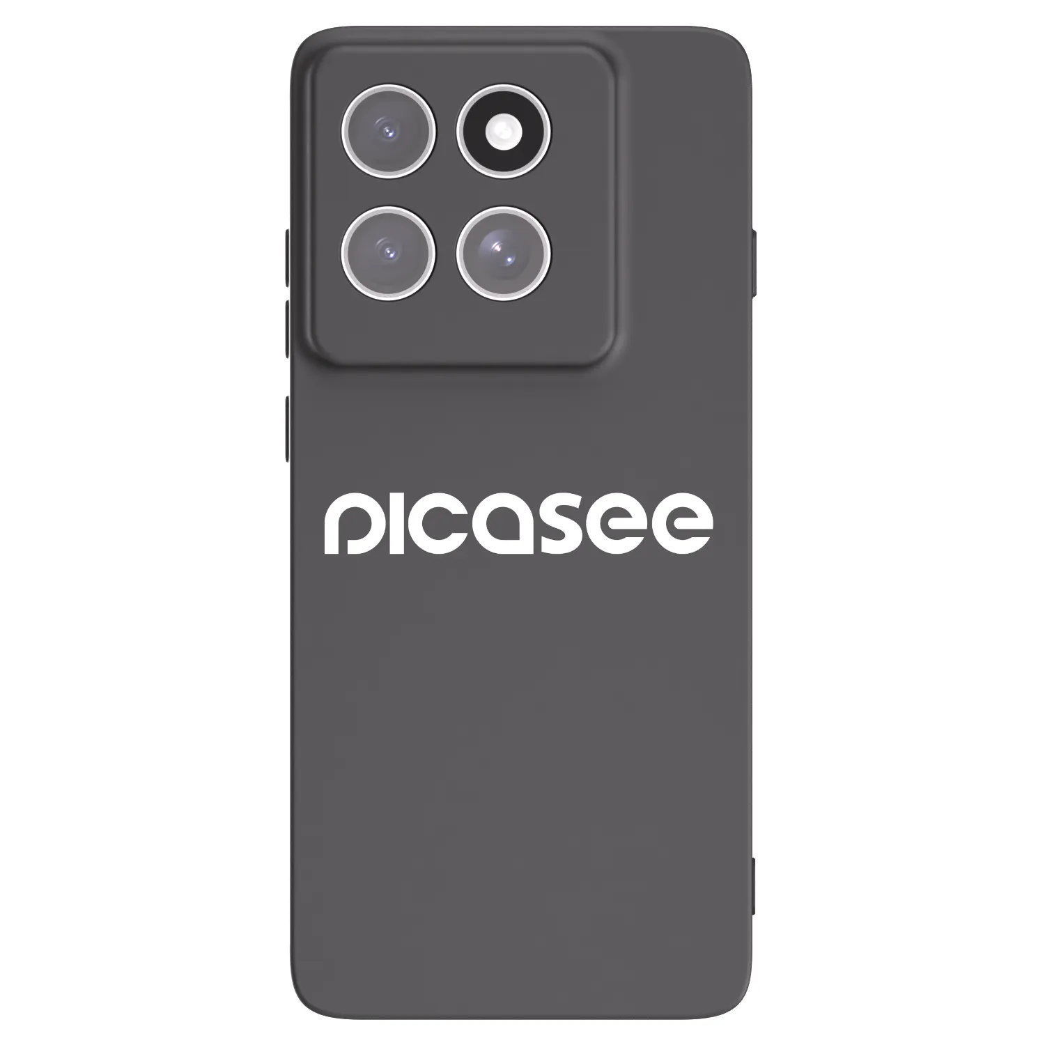 Picasee silikonowe czarne etui na Motorola Edge 60 Fusion - Picasee - new logo - white